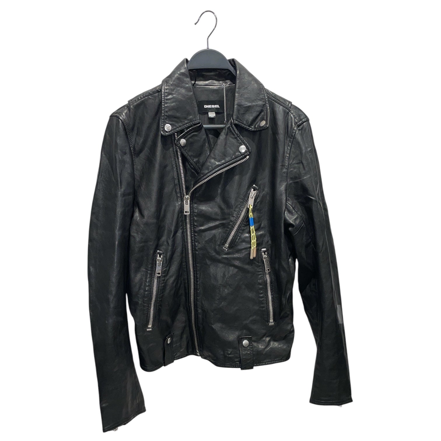 DIESEL/Leather Jkt/M/Leather/BLK/Double Breasted/Animal Pattern/DIESEL L-WILCOX view 1