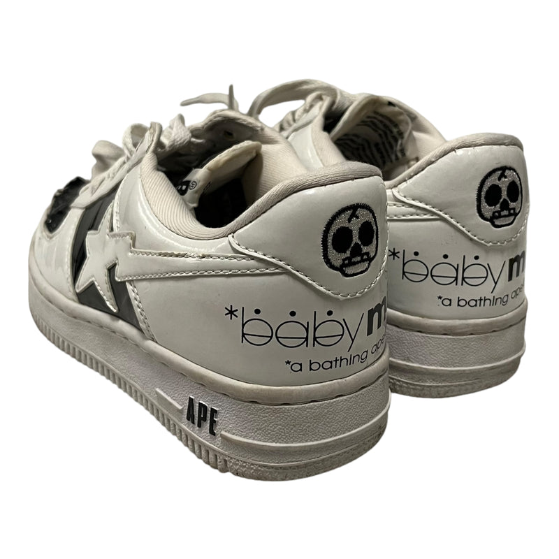 BAPE/Low-Sneakers/US 5.5/Leather/WHT/
