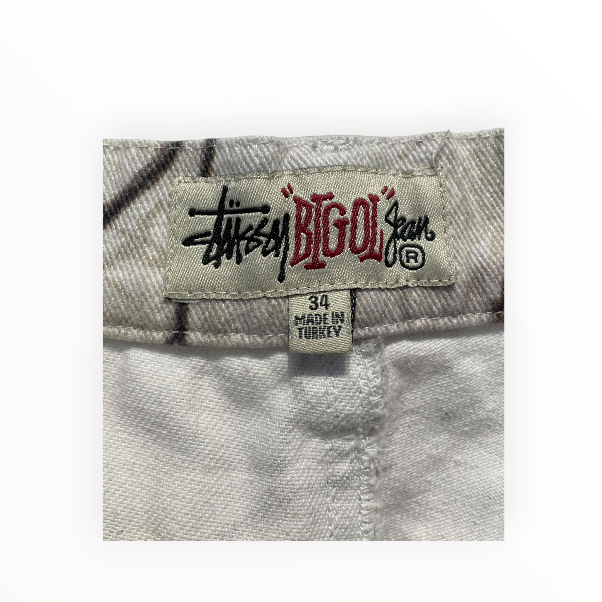 STUSSY/Pants/34/Cotton/WHT/Camouflage/Heel Bite view 3