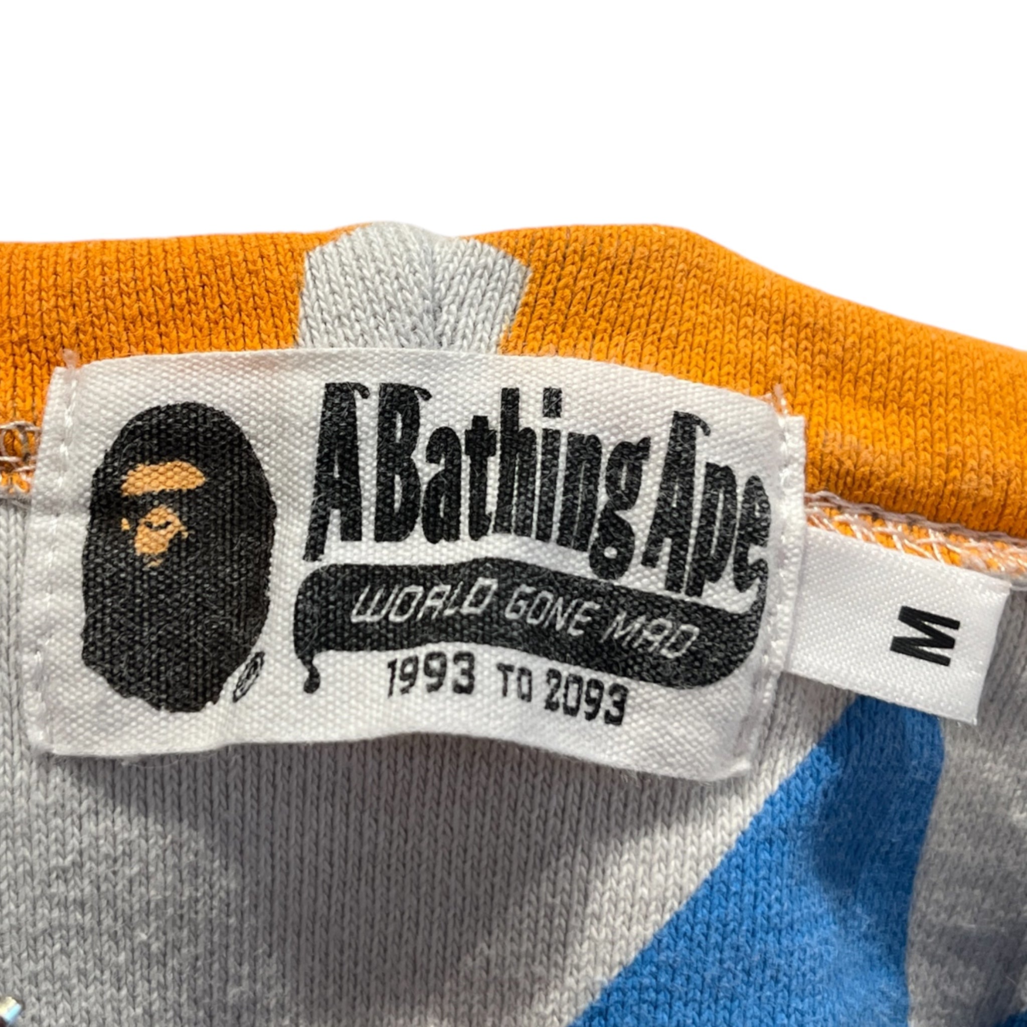A BATHING APE/Hoodie/M/All Over Print/Cotton/WHT/rainbow sta print/full zip view 3