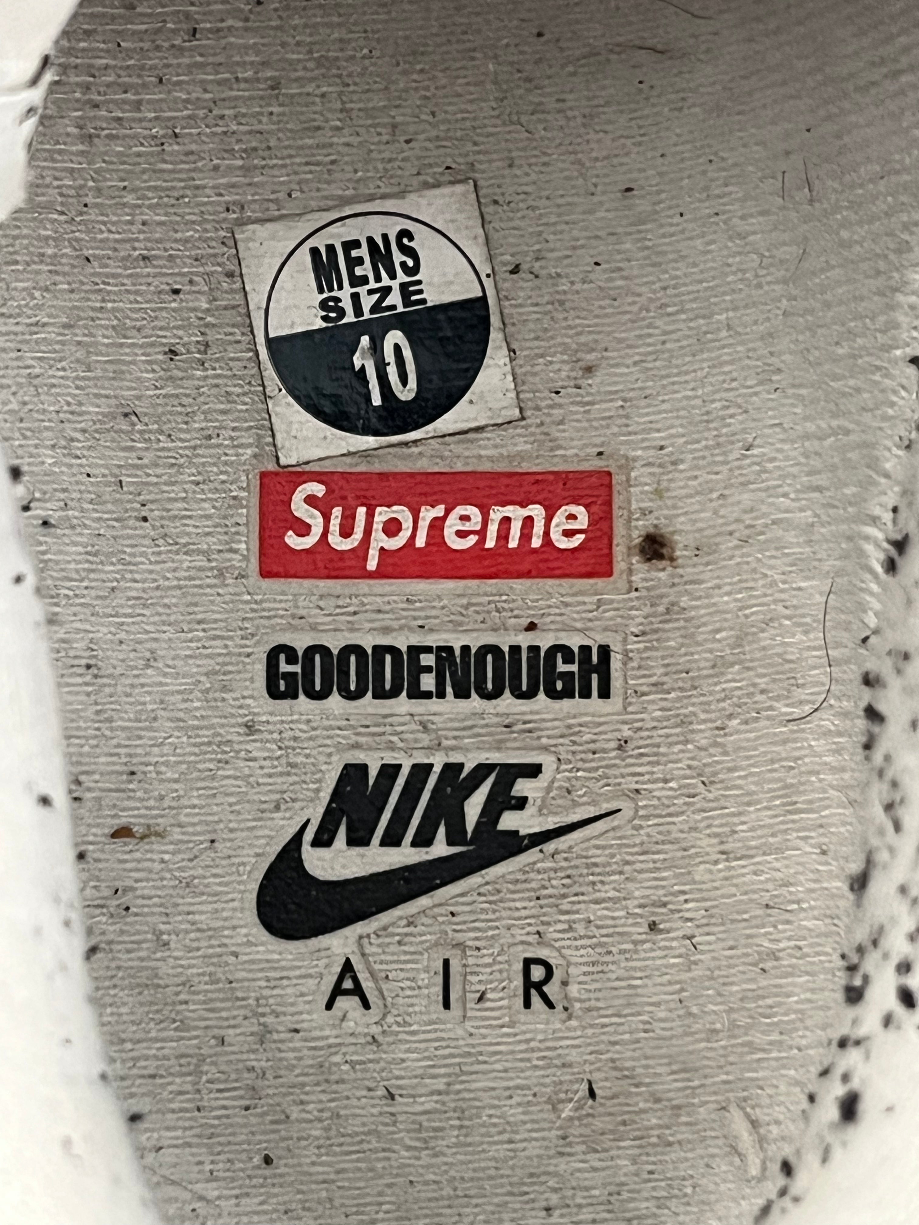 NIKE/X SUPREME GOODENOUGH  AIR FORCE 1 LOW/Low-Sneakers/US 10/Polyester/WHT/IM3483-100 view 3