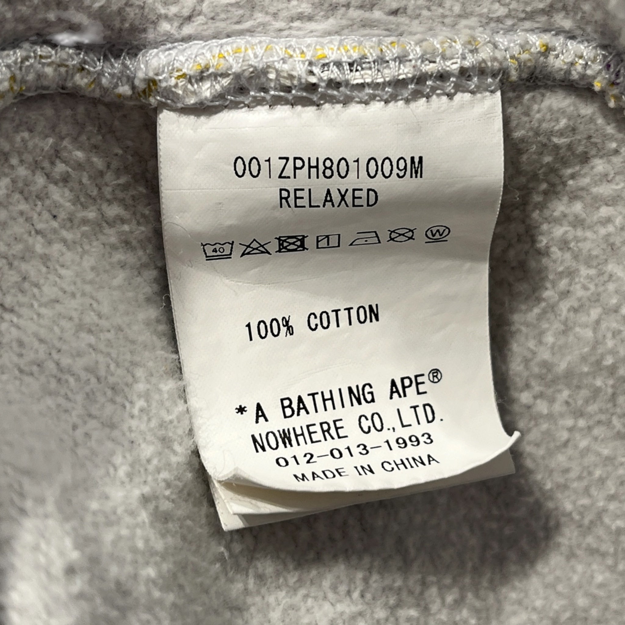 A BATHING APE/Hoodie/M/All Over Print/Cotton/WHT/rainbow sta print/full zip view 4