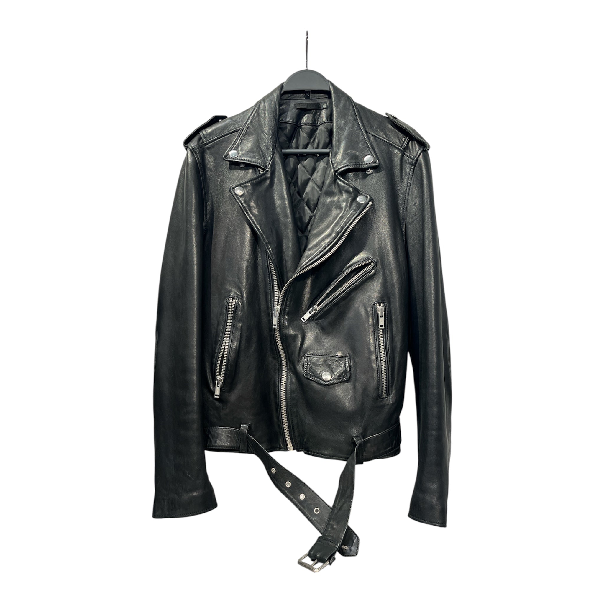 BLK DNM/Jacket/XL/Leather/BLK/SILVER DETAIL QUILTED INTERIOR view 1