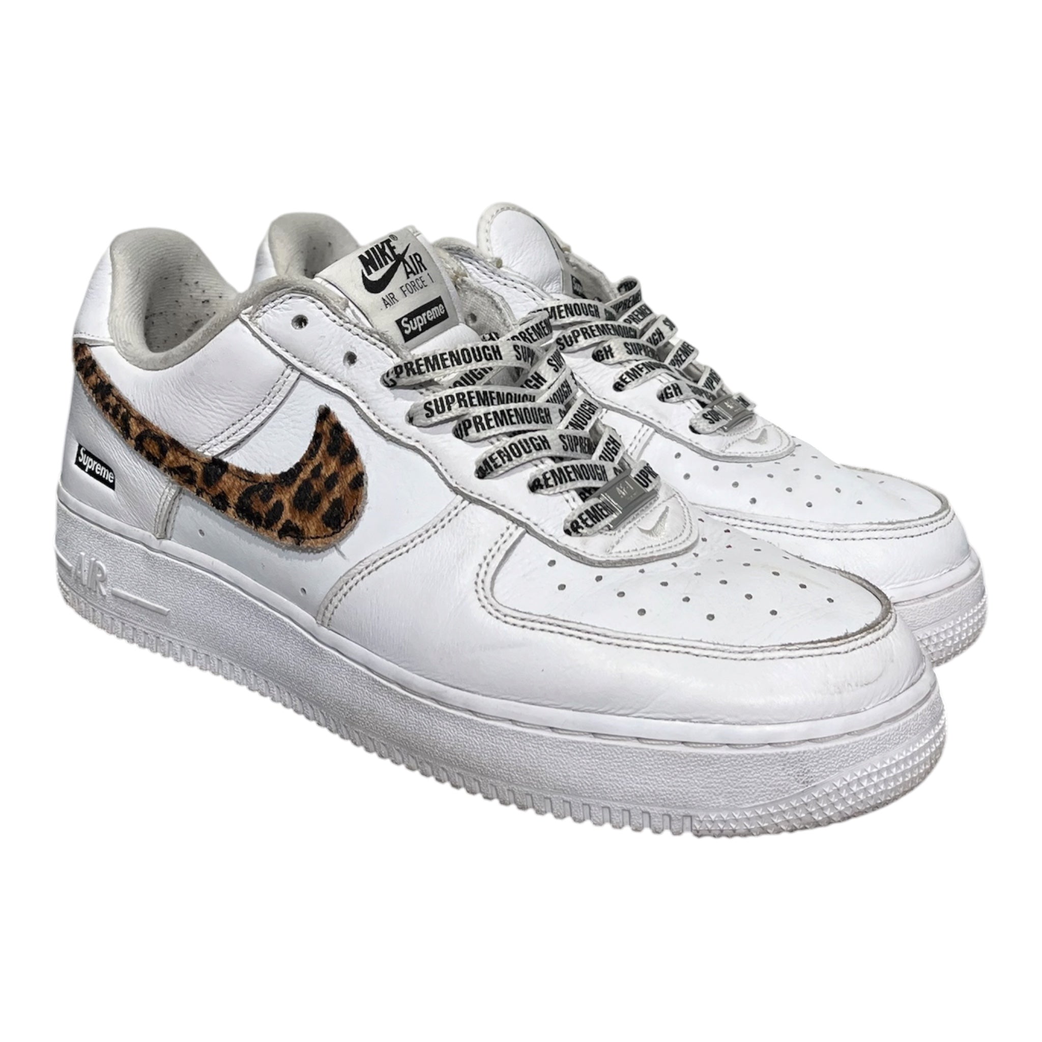 NIKE/X SUPREME GOODENOUGH  AIR FORCE 1 LOW/Low-Sneakers/US 10/Polyester/WHT/IM3483-100 view 1