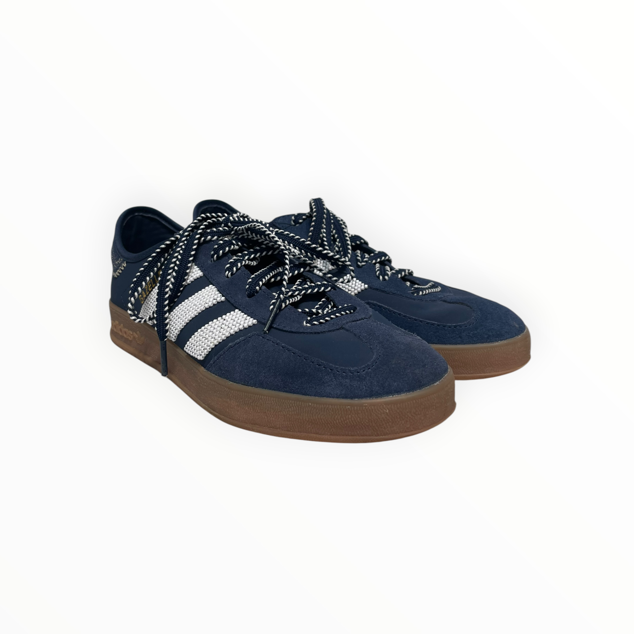 adidas/CLOT(CLOTAPPAREL)/Low-Sneakers/US 8/Stripe/Leather/NVY/gazelle beaded stripes view 1