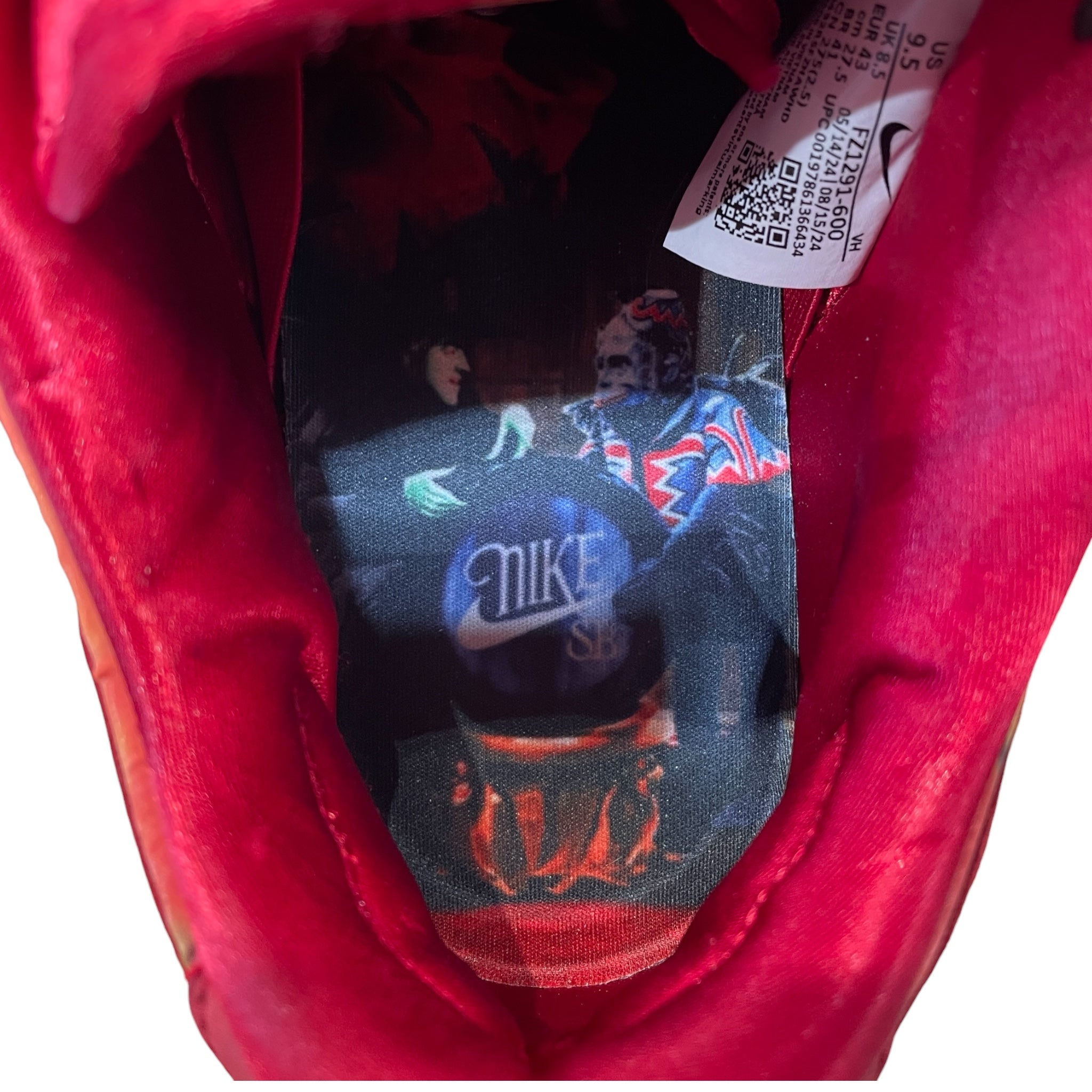 NIKE/Low-Sneakers/US 9.5/All Over Print/RED/FZ1291-600 view 3