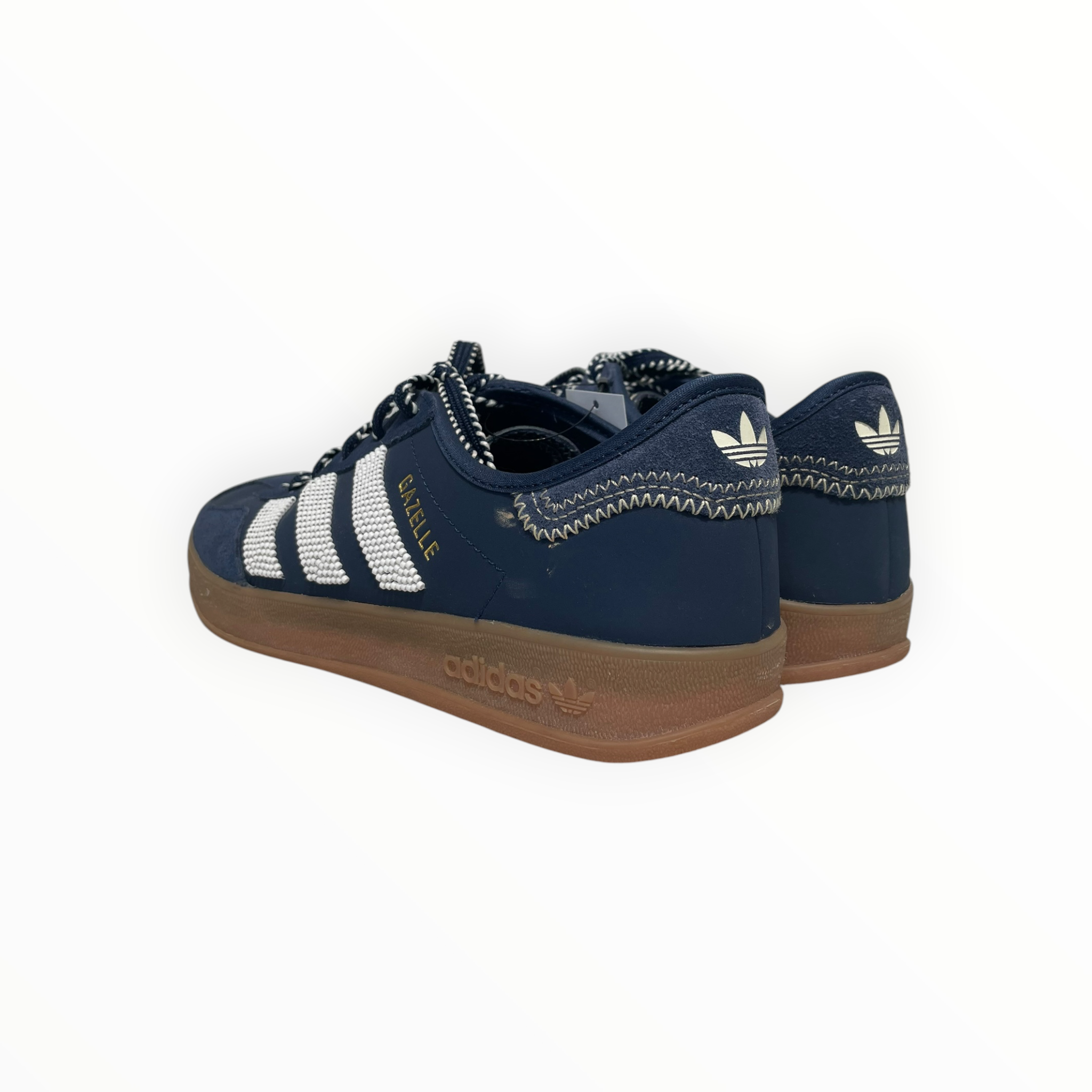 adidas/CLOT(CLOTAPPAREL)/Low-Sneakers/US 8/Stripe/Leather/NVY/gazelle beaded stripes view 2