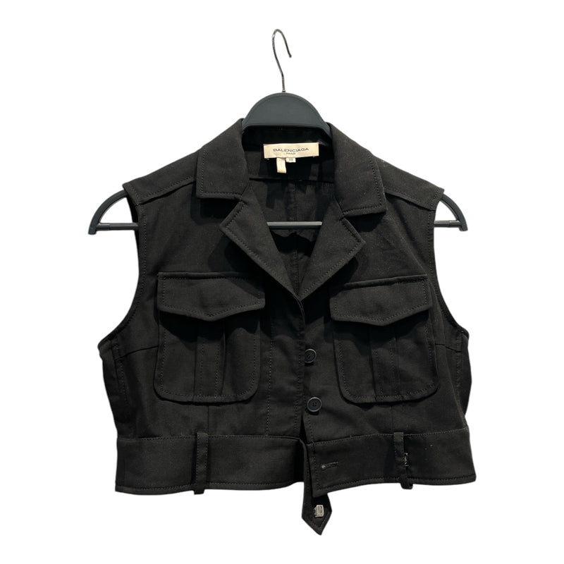 BALENCIAGA/Vest/38/Cotton/BLK/BLAZER VEST