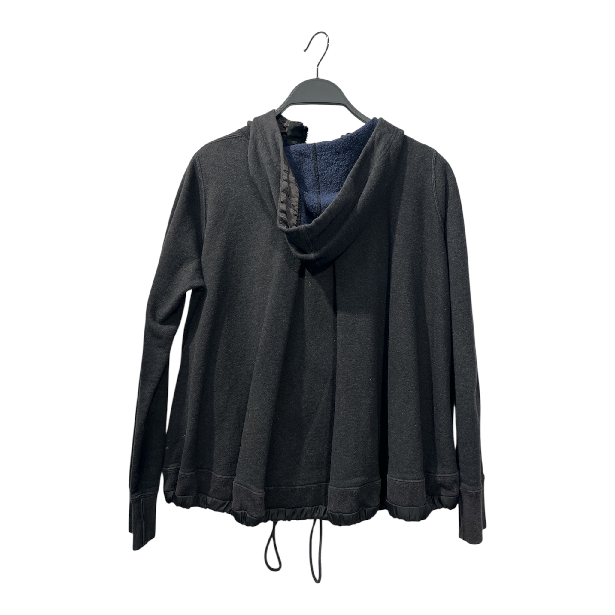 sacai luck/Zip Up Hoodie/2/Cotton/GRY/DRAWSTRING WAIST view 2