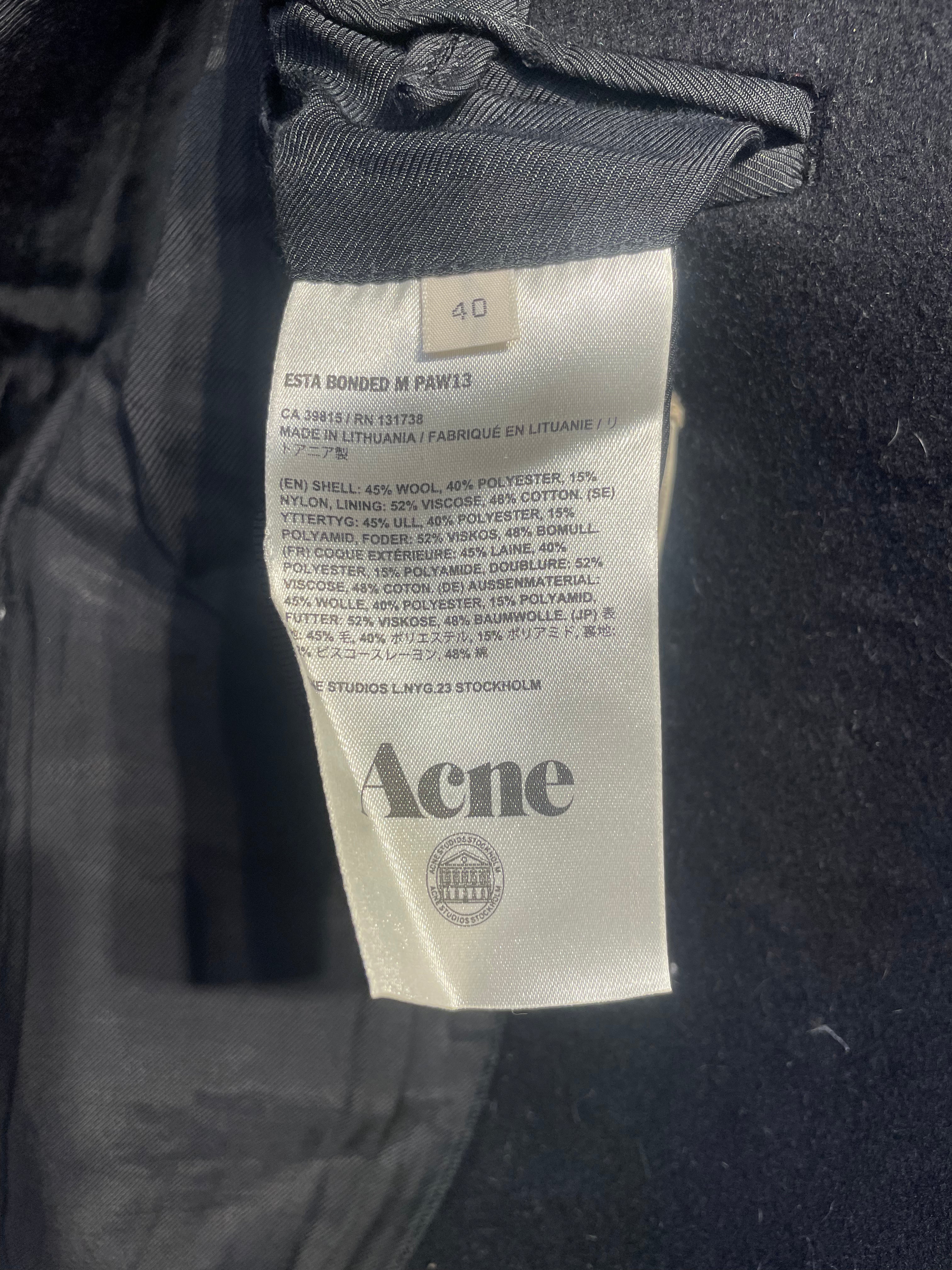 Acne Studios/Trench Coat/40/Wool/NVY/rn# 131738 view 4