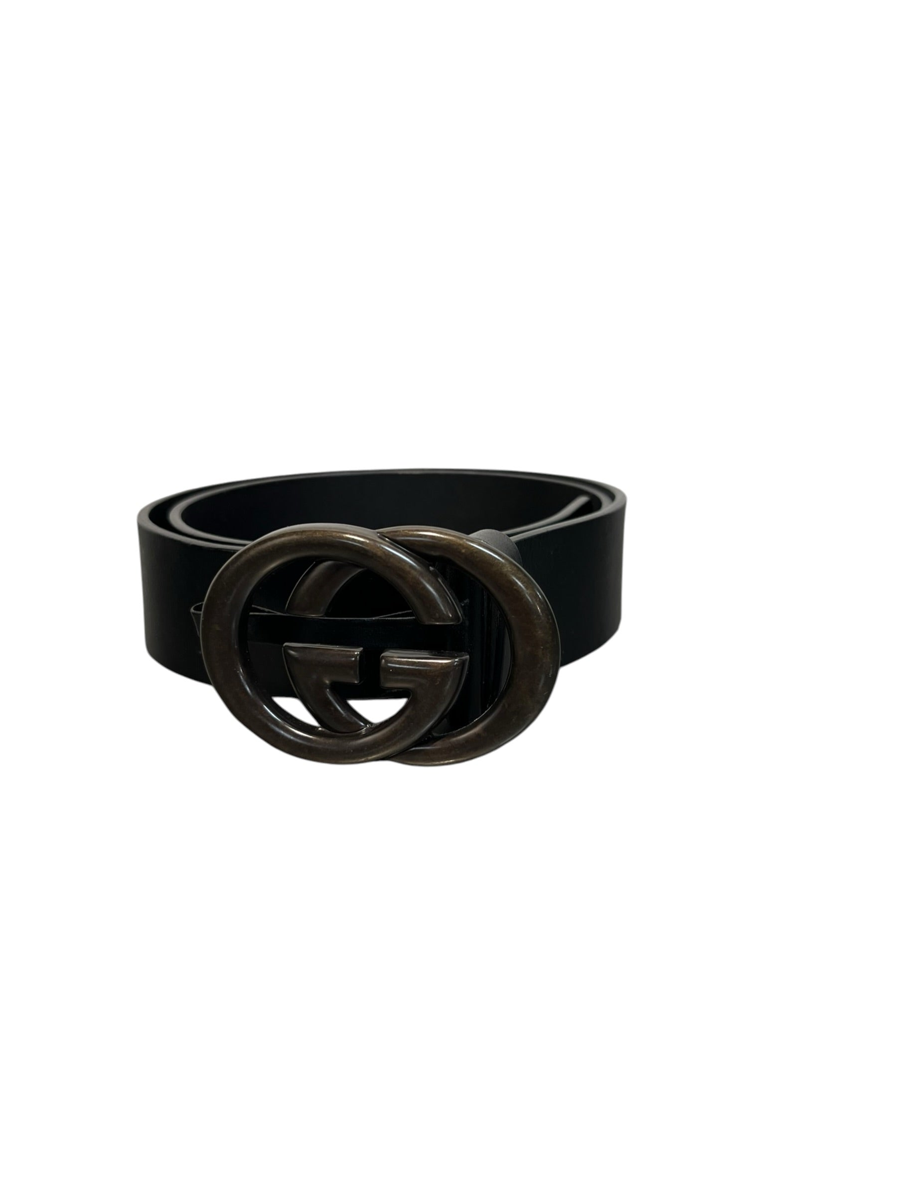 GUCCI/Belt/Leather/BLK/ view 1