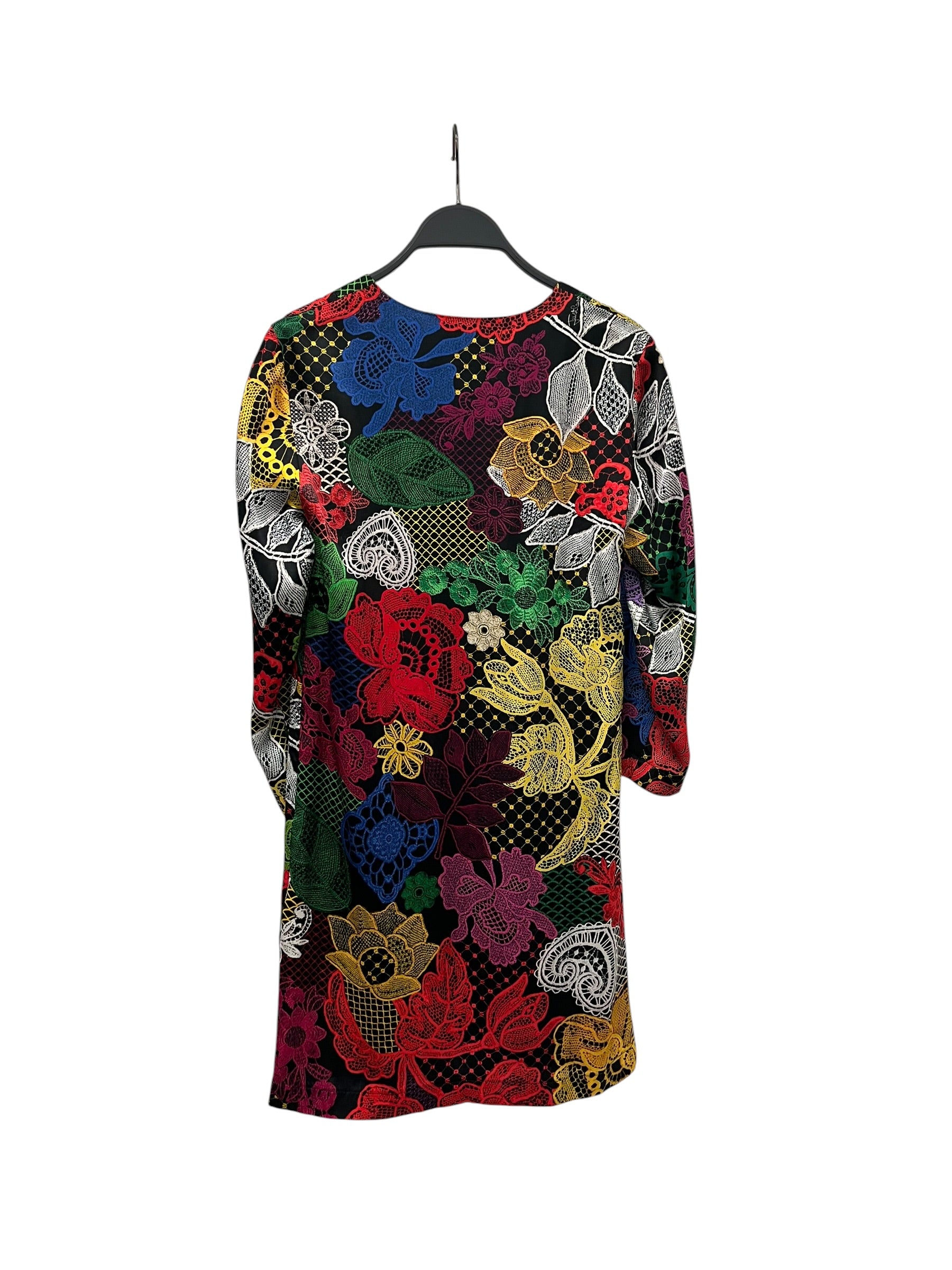 Just cavalli/LS Dress/38/All Over Print/Silk/MLT/Midi Length/CROCHET MULTICOLOR PRINT view 2