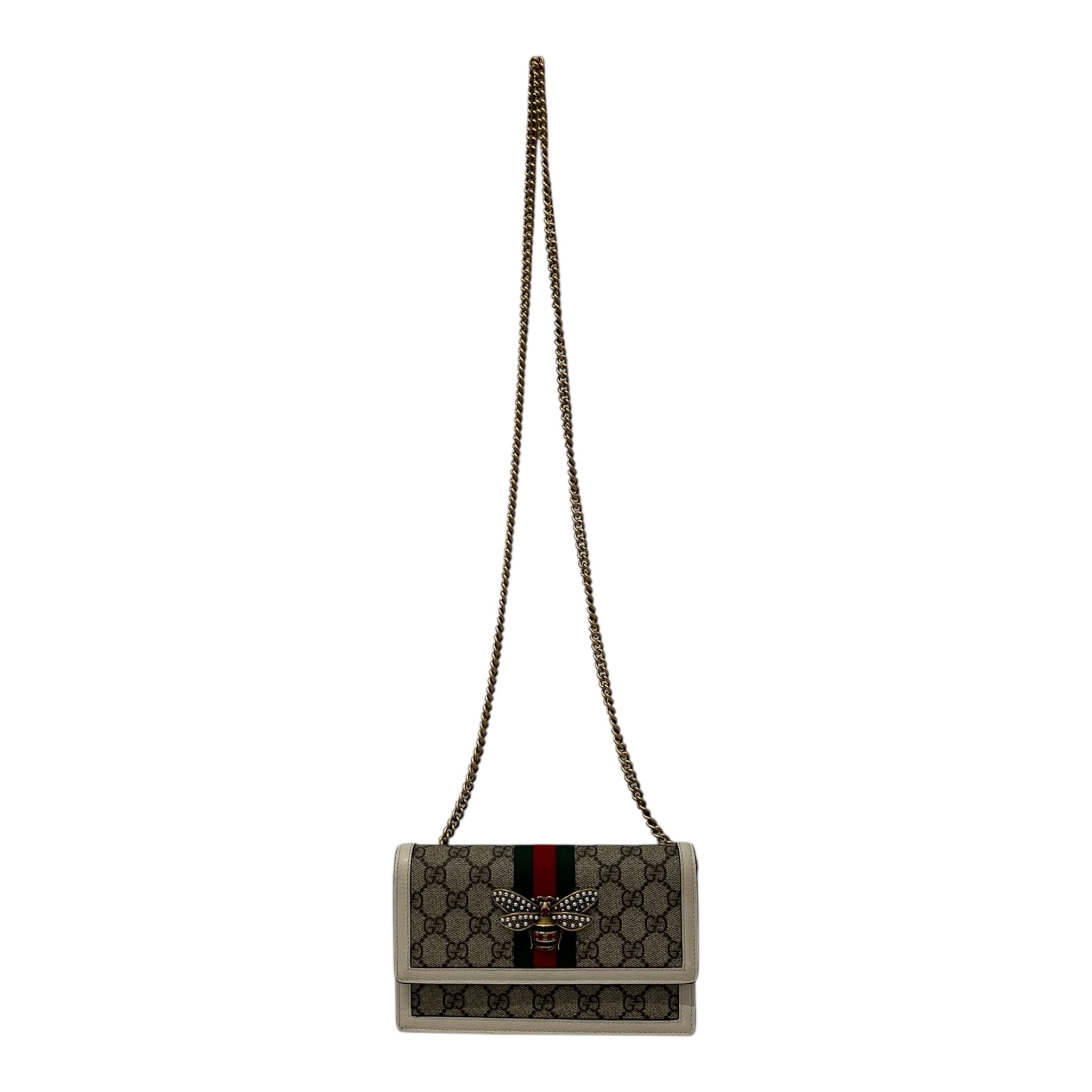 GUCCI/Cross Body Bag/Leather/BEG/QUEEN MARGARET BEE 4760792184 view 1