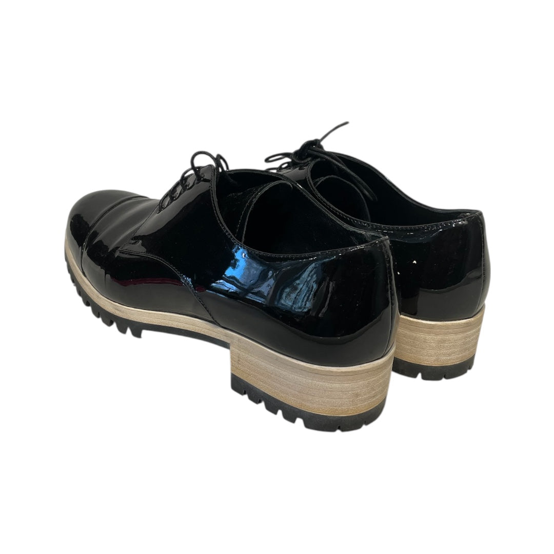 MIU MIU/Flat Shoes/EU 37.5/Leather/BLK/Black Leather Derby view 2