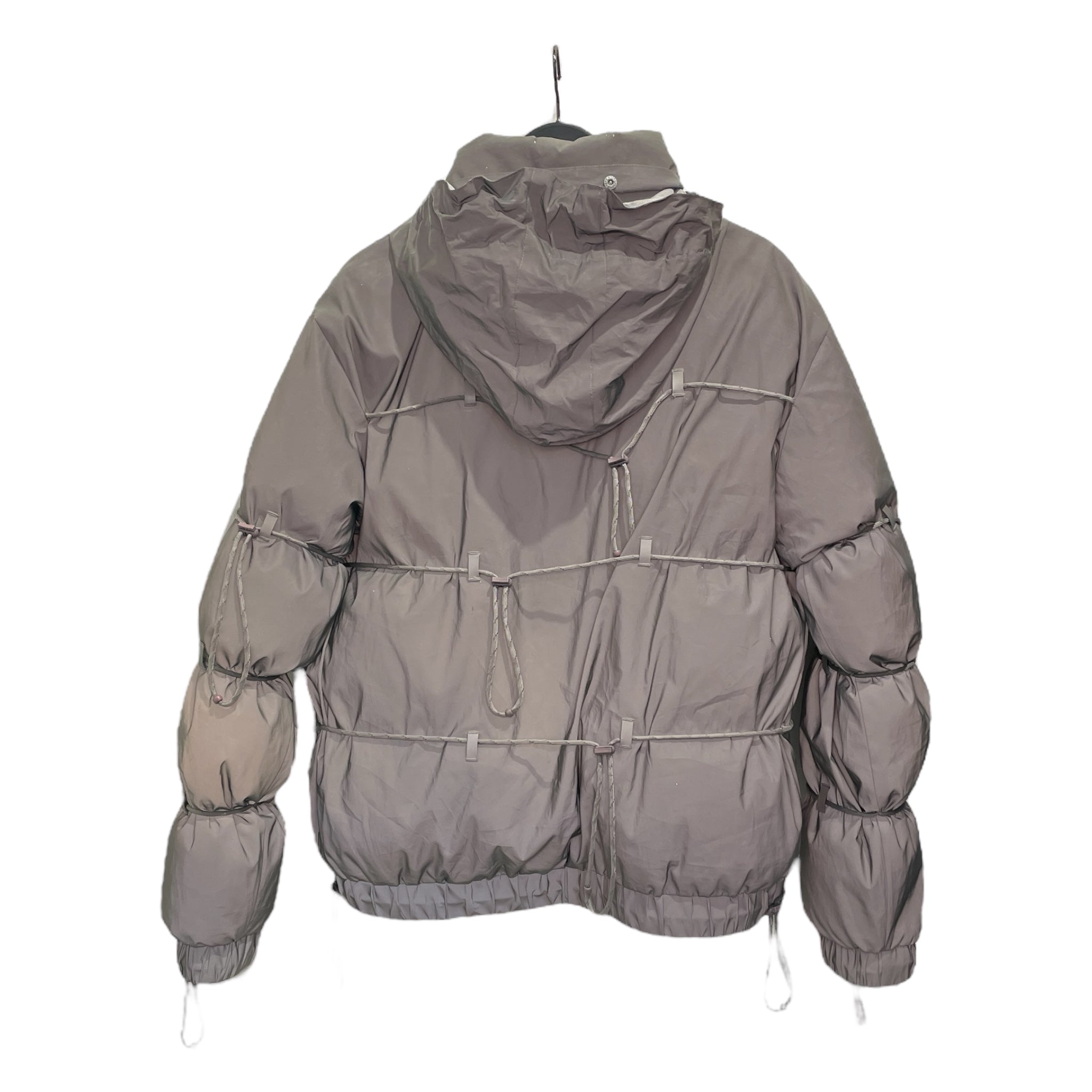 POST ARCHIVE FACTION/Puffer Jkt/M/Polyester/SLV/string down jacket reflective view 2