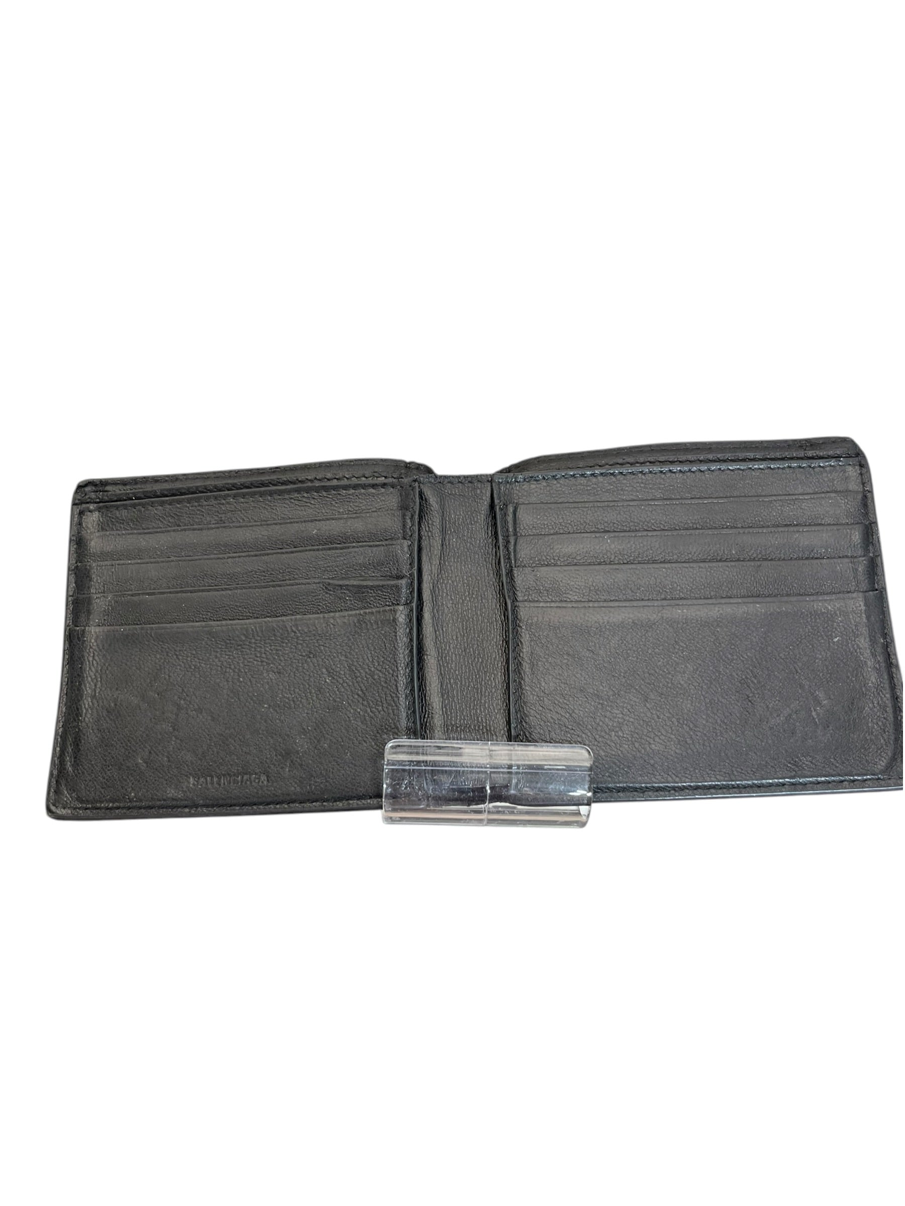 BALENCIAGA/Bifold Wallet/Leather/BLK/M's/ view 4
