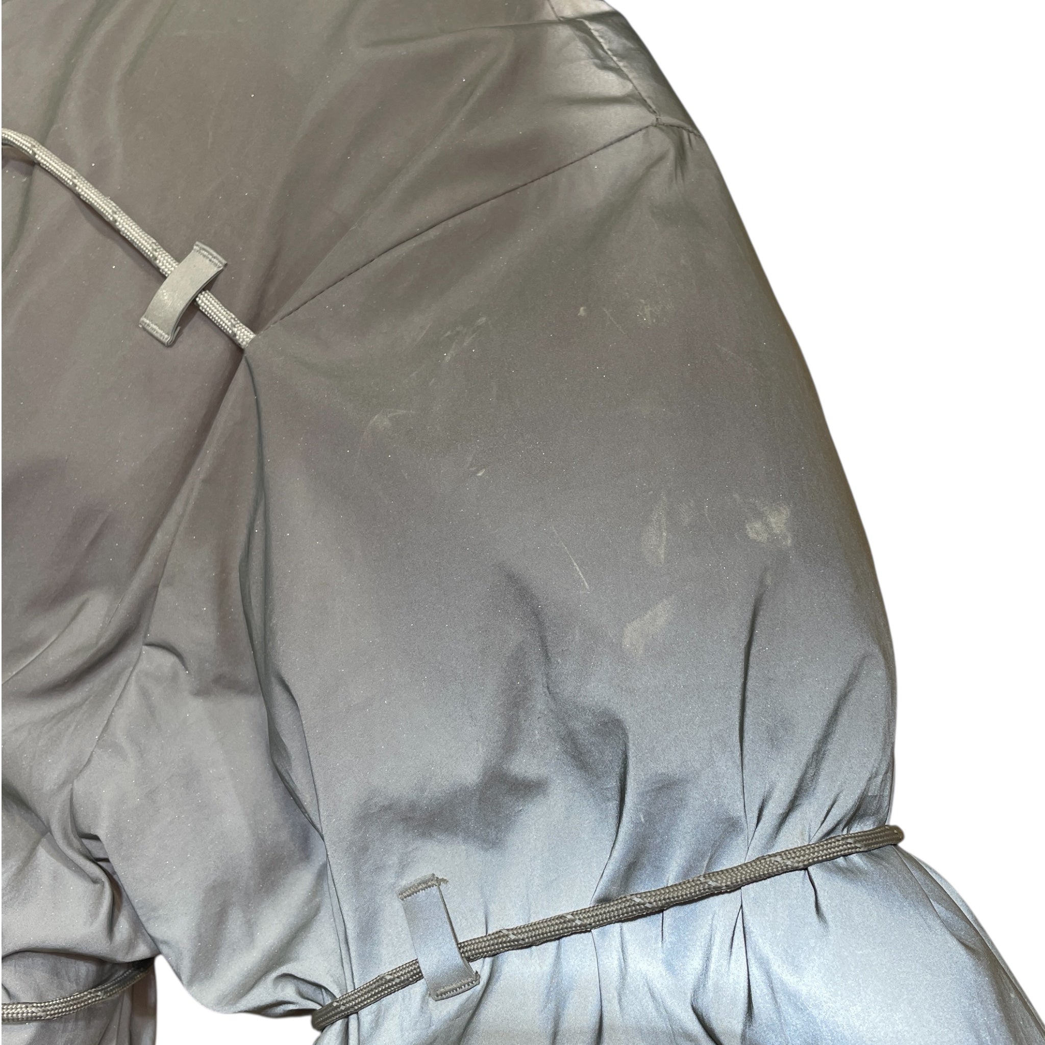POST ARCHIVE FACTION/Puffer Jkt/M/Polyester/SLV/string down jacket reflective view 5