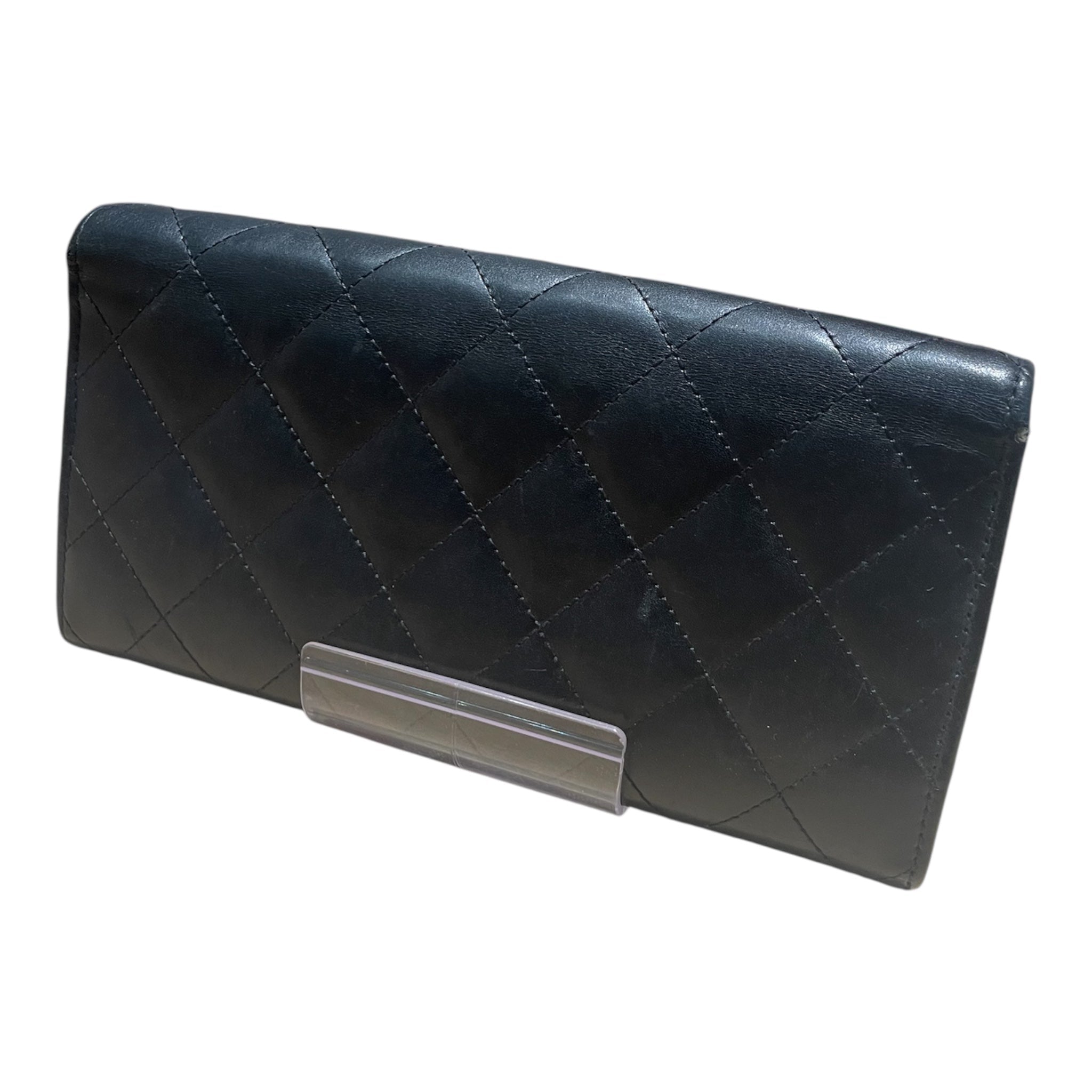 CHANEL/Long Wallet/Leather/BLK/PINK INTERIOR | 1897 0364 view 2