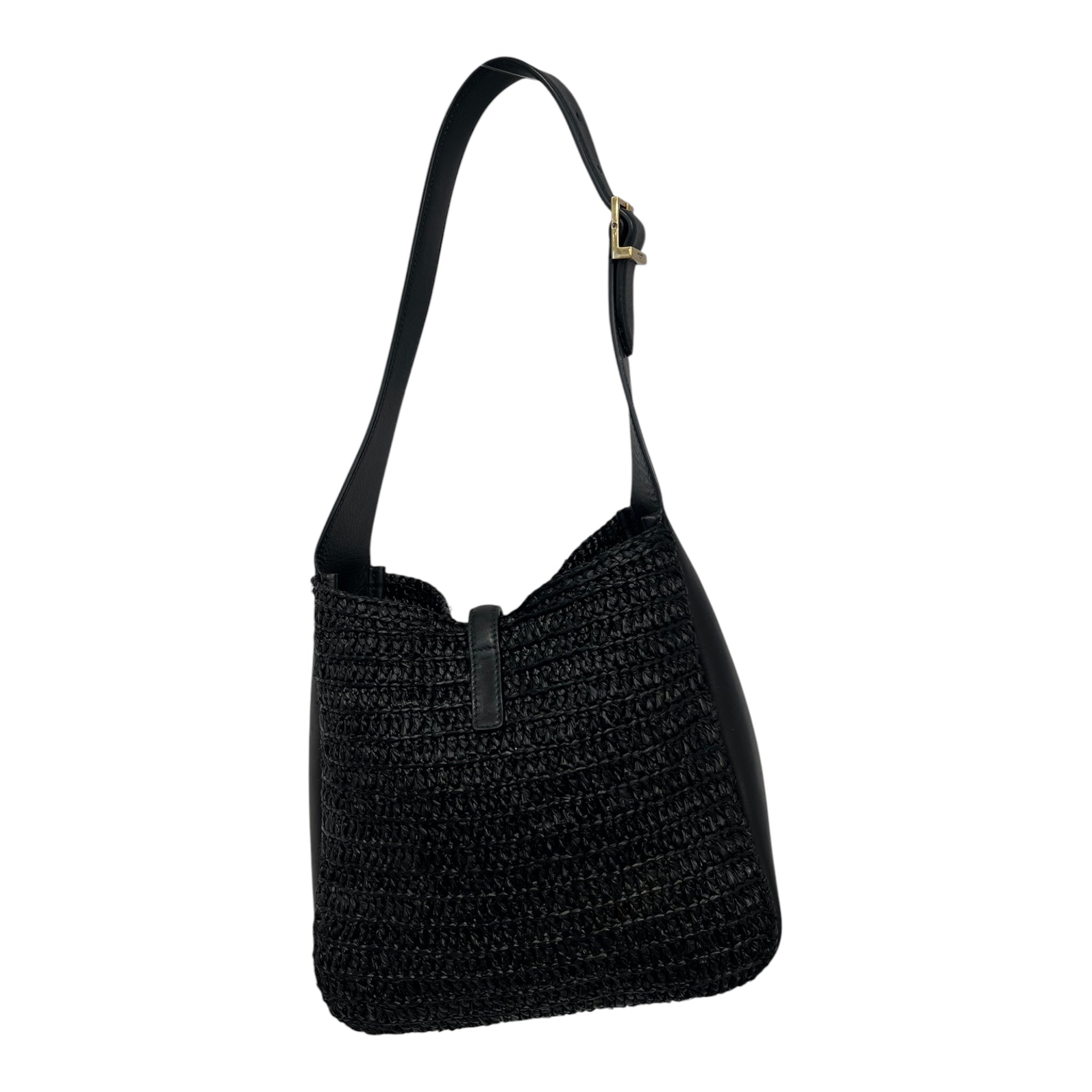 SAINT LAURENT/Hand Bag/Leather/BLK/PMR832 LE 5 A 7 RAFFIA HOBO view 2