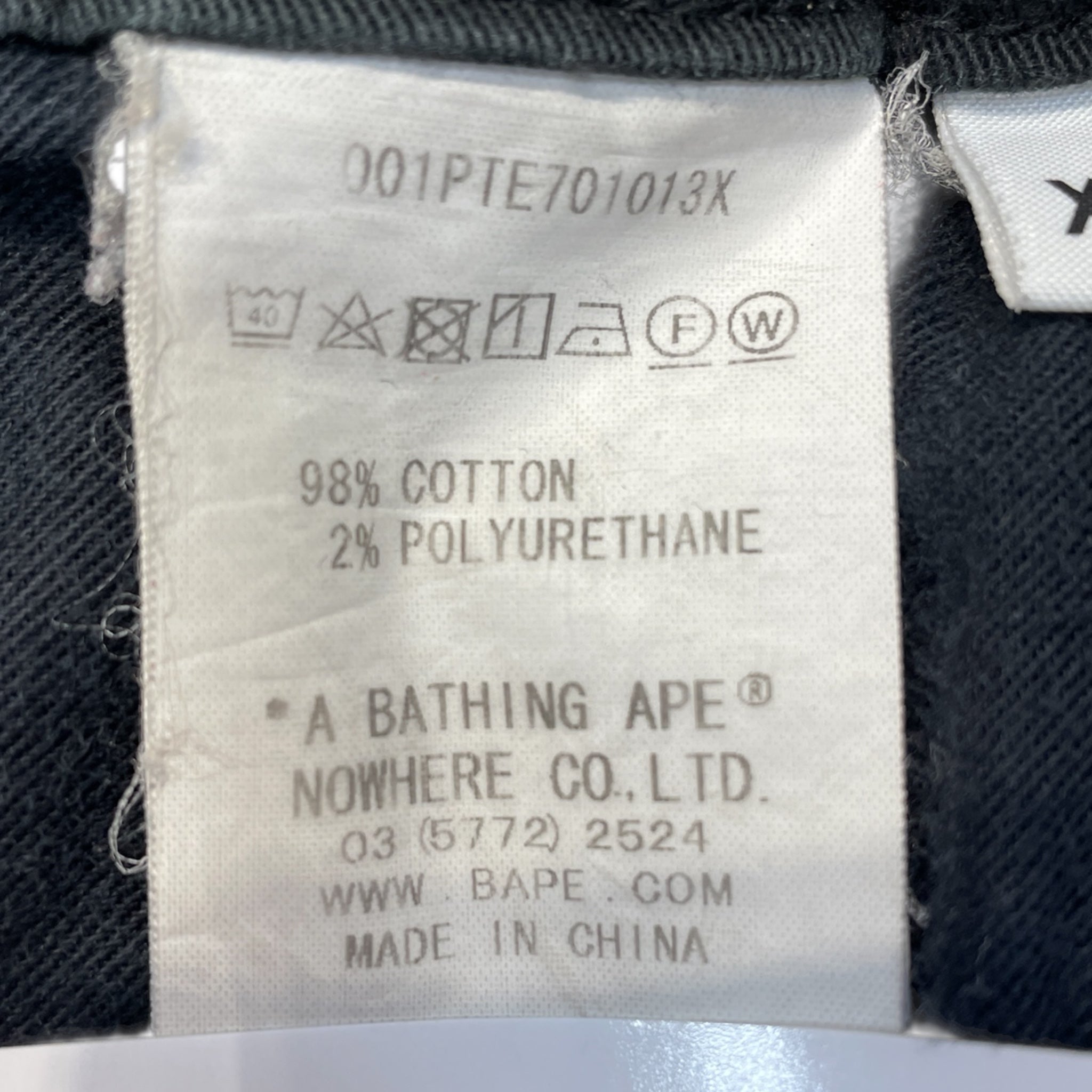 A BATHING APE/Straight Pants/XL/Cotton/BLK/ view 4