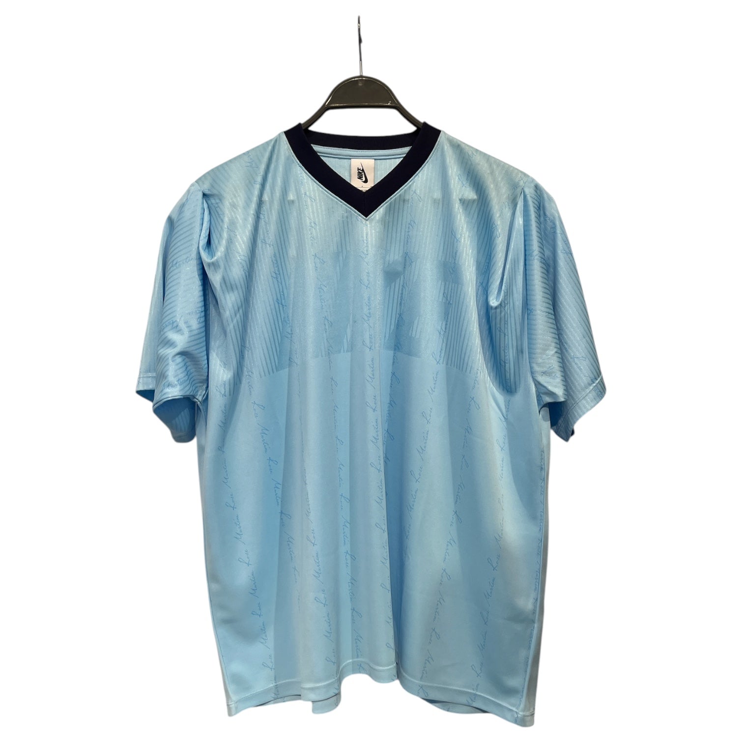 MARTINE ROSE/NIKE/T-Shirt/S/Nylon/BLU/LIGHTBLUE JERSEY view 1