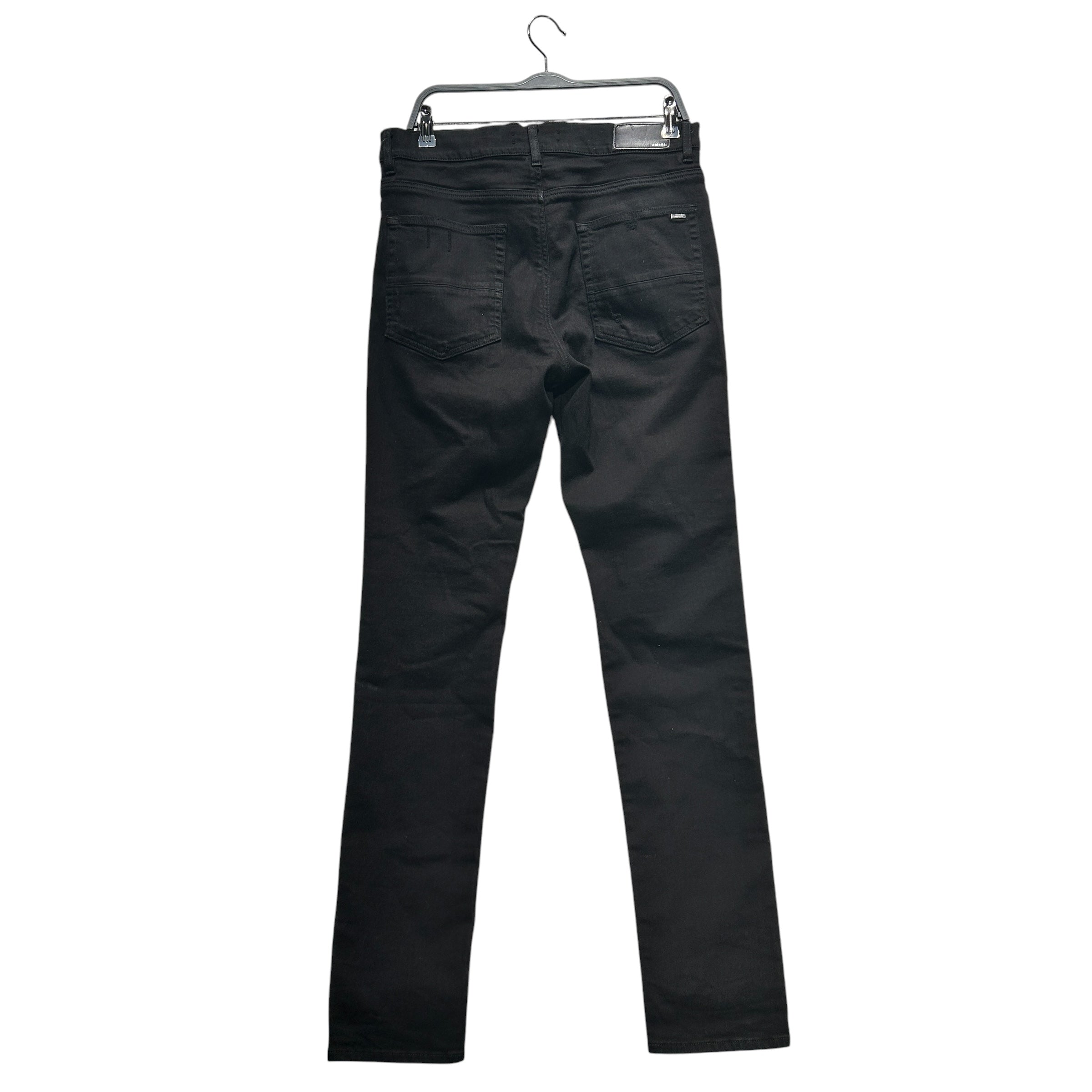 AMIRI/Straight Pants/34/Cotton/BLK/distress view 2