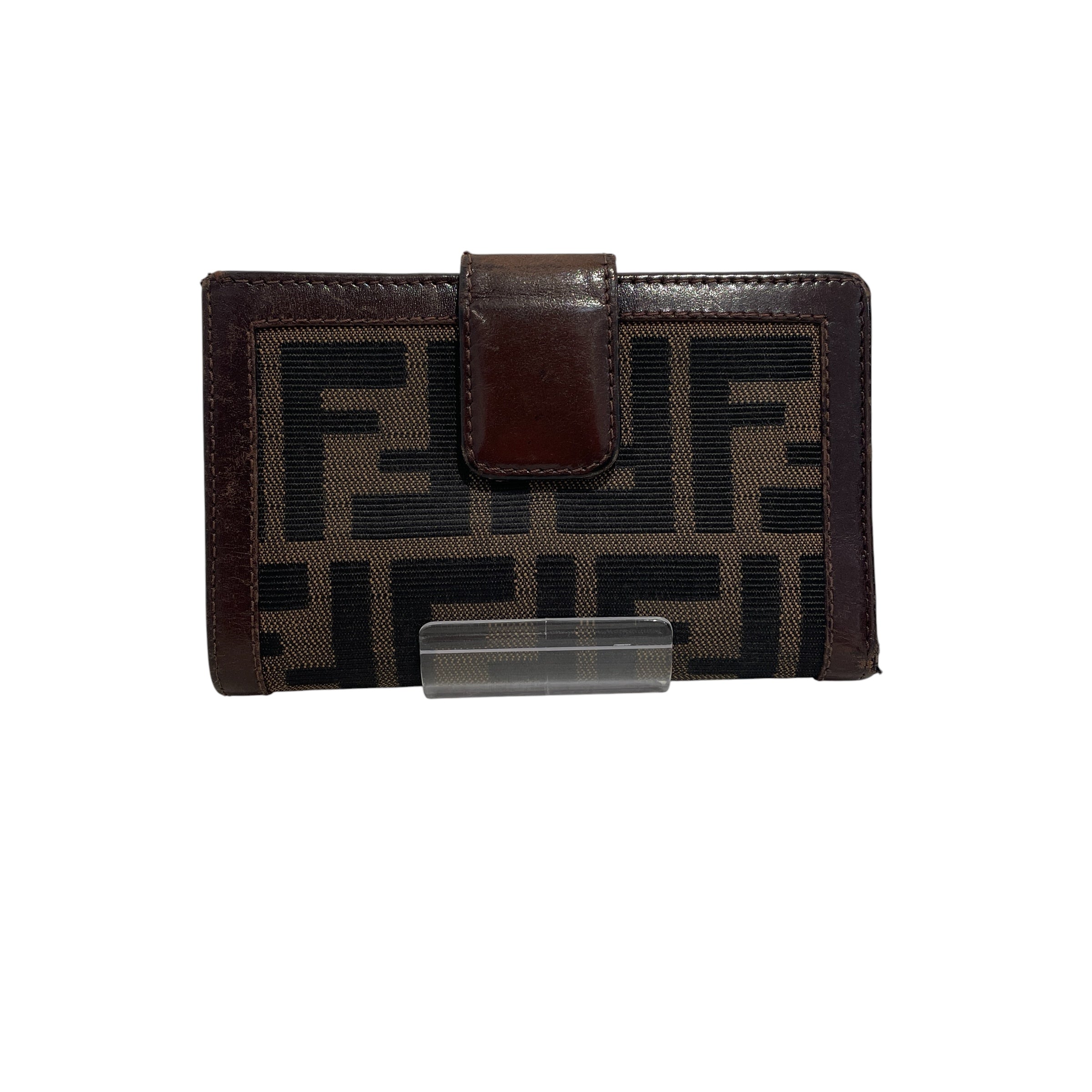 FENDI/Bifold Wallet/Monogram/Cotton/BRW/ZUCCA view 1