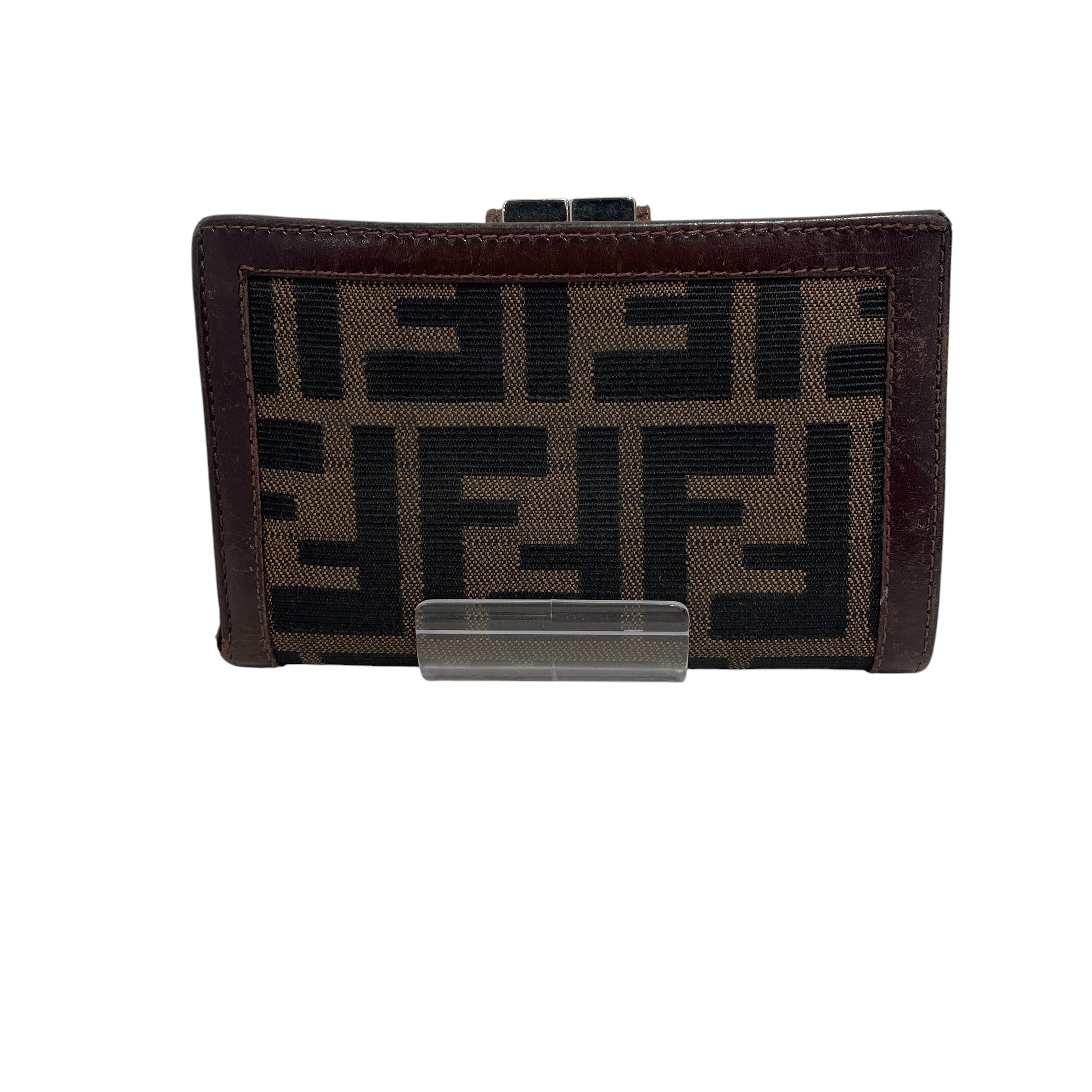 FENDI/Bifold Wallet/Monogram/Cotton/BRW/ZUCCA view 2