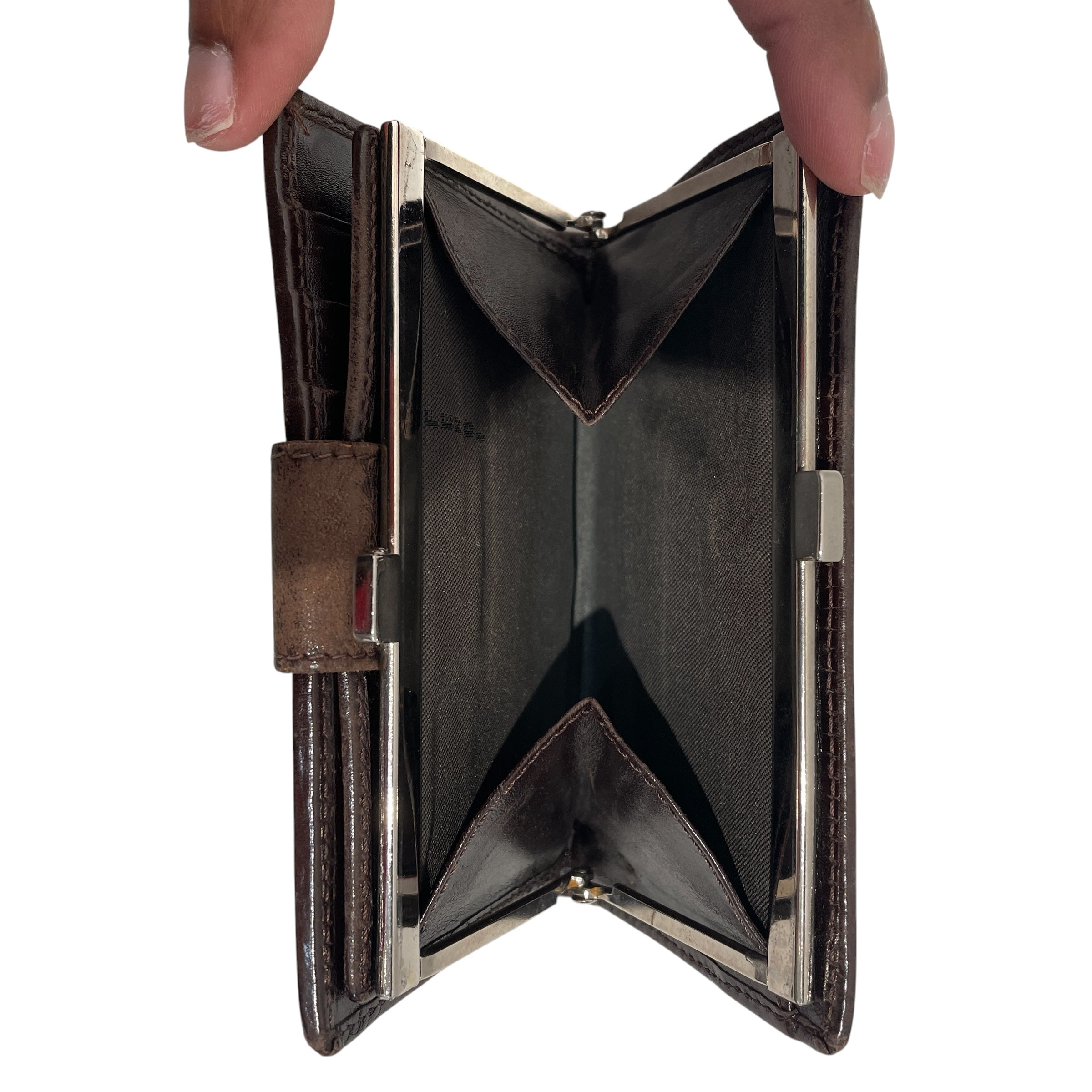 FENDI/Bifold Wallet/Monogram/Cotton/BRW/ZUCCA view 3