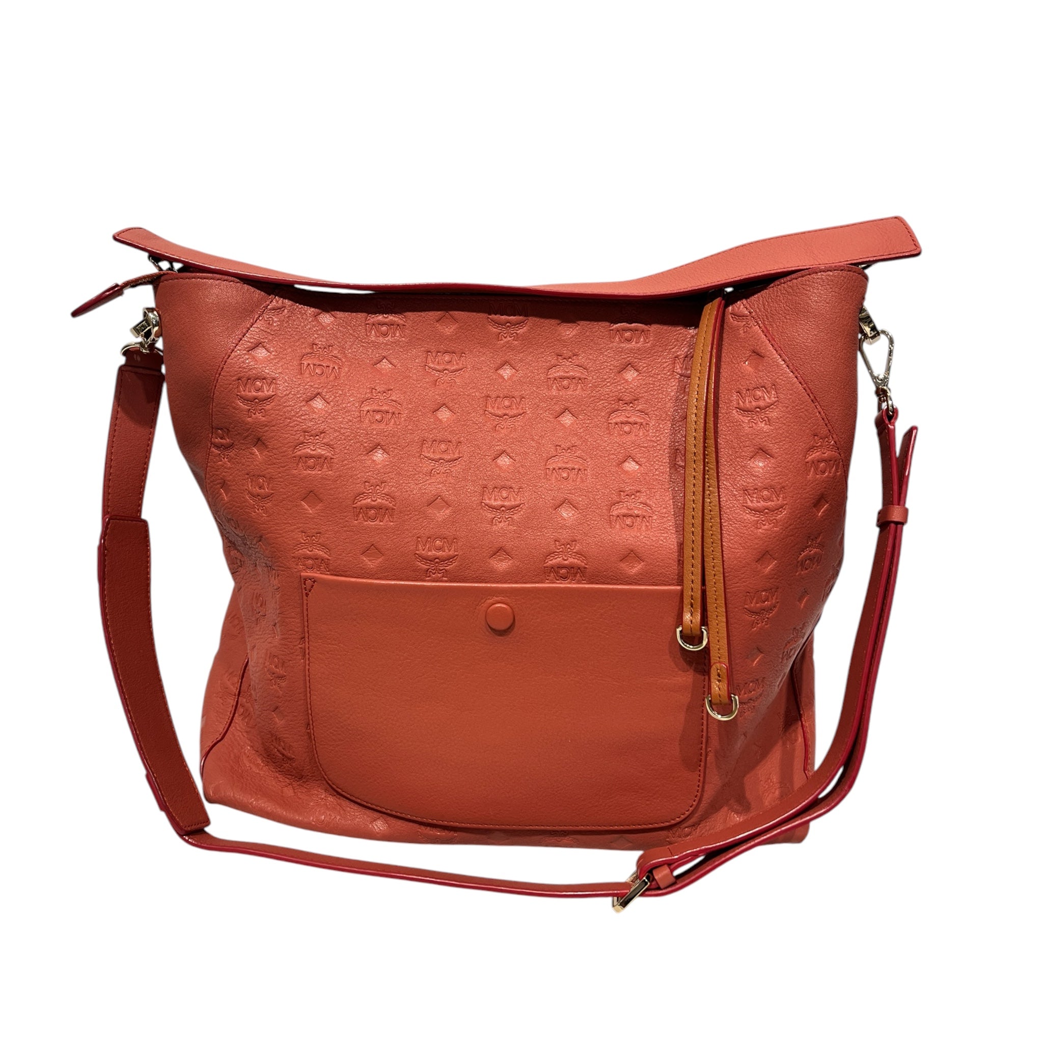 MCM/Bag/Monogram/Leather/PNK/MCM CALFSKIN MONOGRAM HOBO view 1