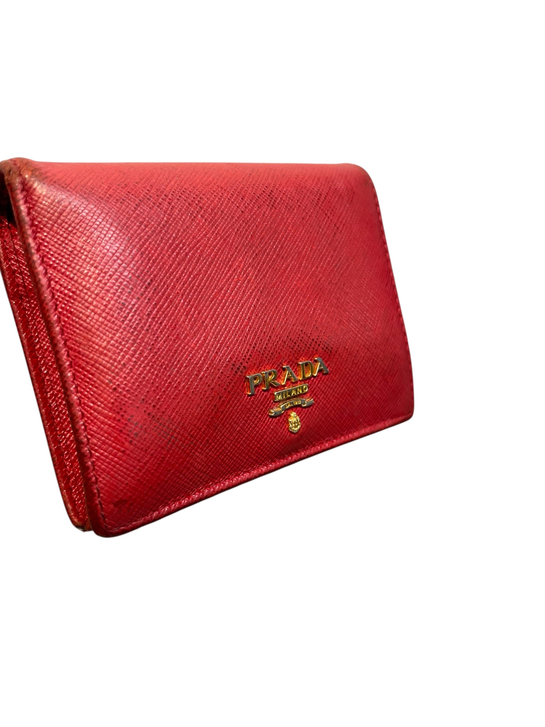 PRADA/Bifold Wallet/Leather/RED/M's/1MV204 view 3