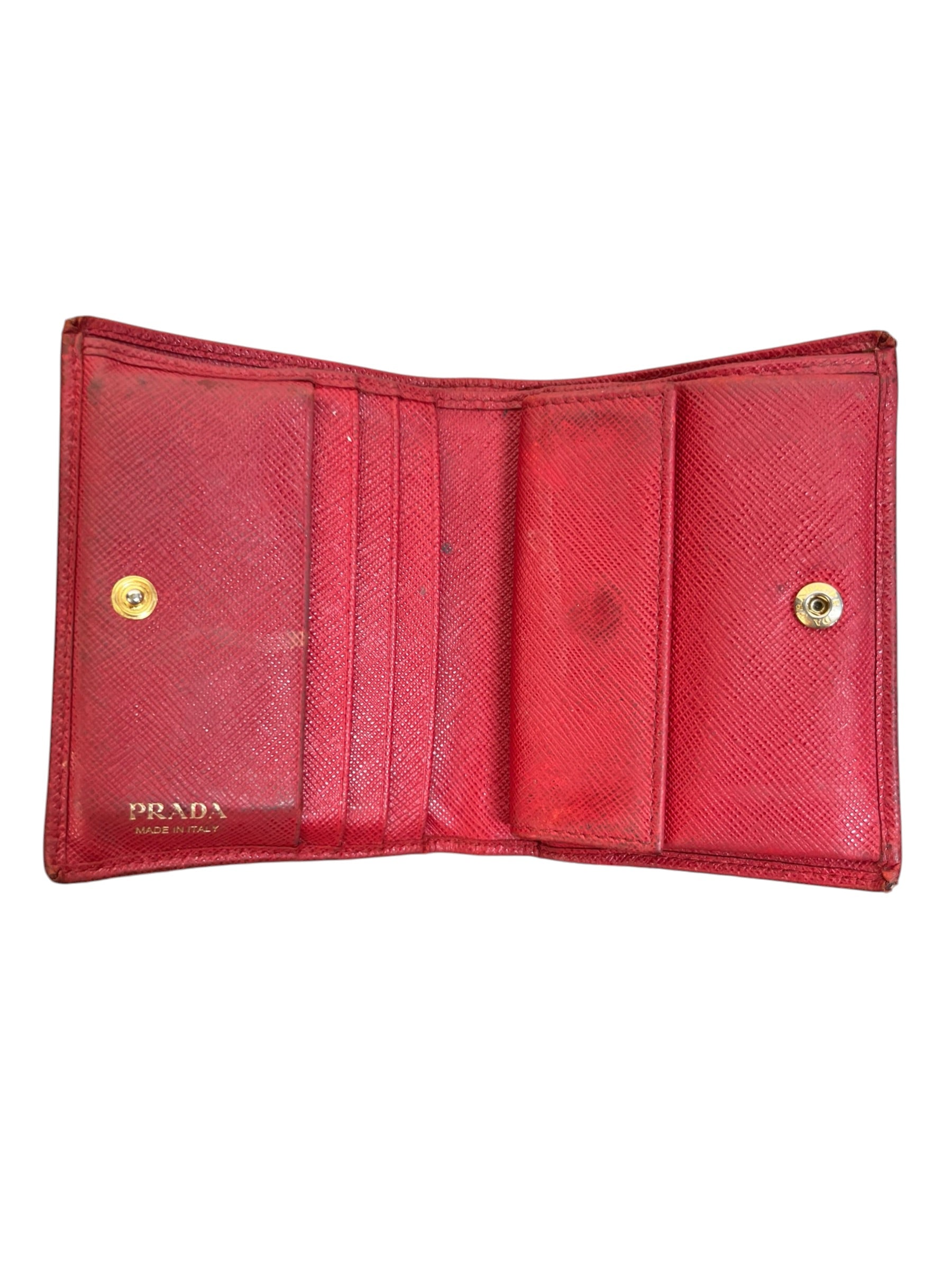 PRADA/Bifold Wallet/Leather/RED/M's/1MV204 view 4