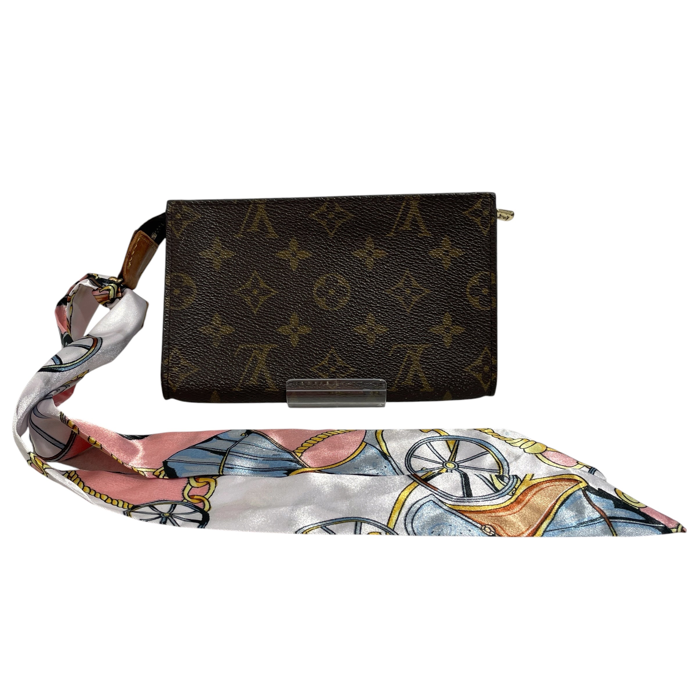 LOUIS VUITTON/Pouch/Monogram/Leather/BRW/Logo Bucket view 2