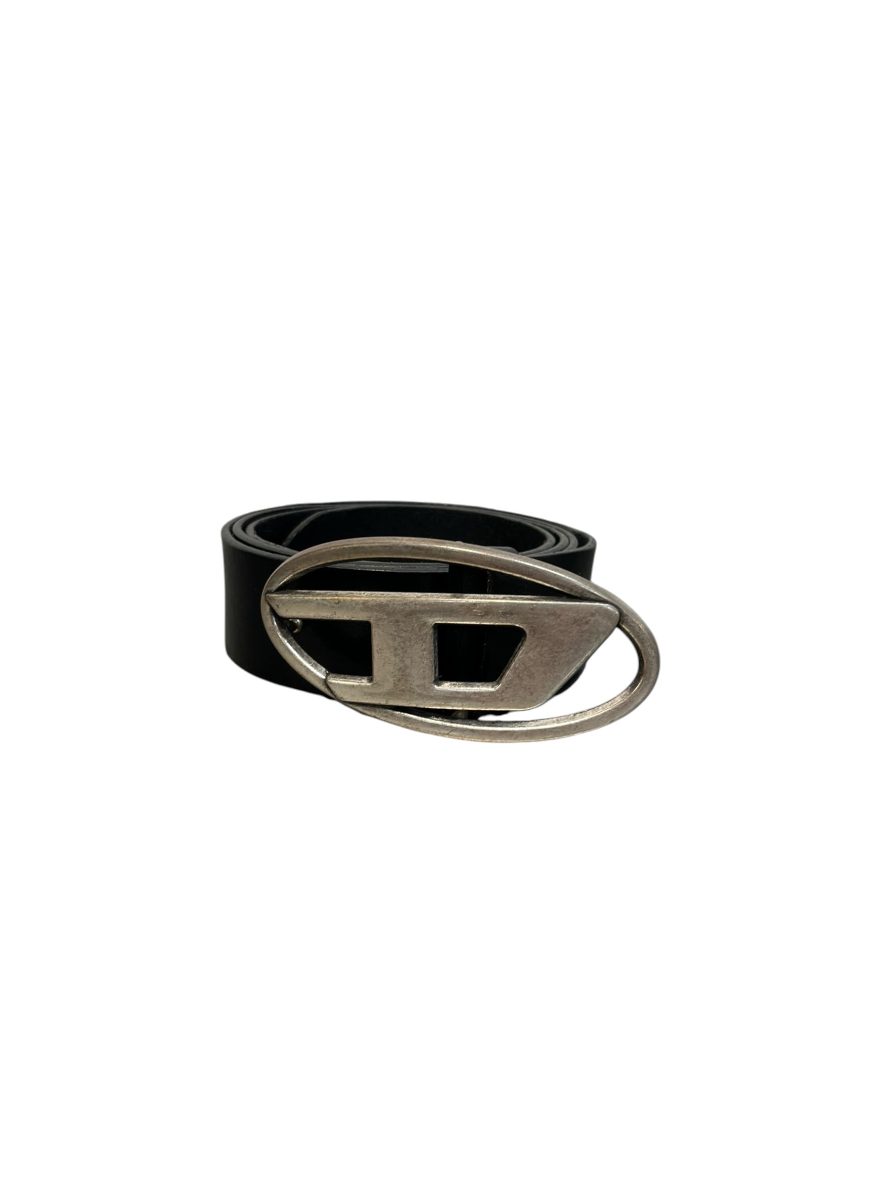DIESEL/Belt/Leather/BLK/M's/SLVR oval 'D' buckle, B-1DR view 1