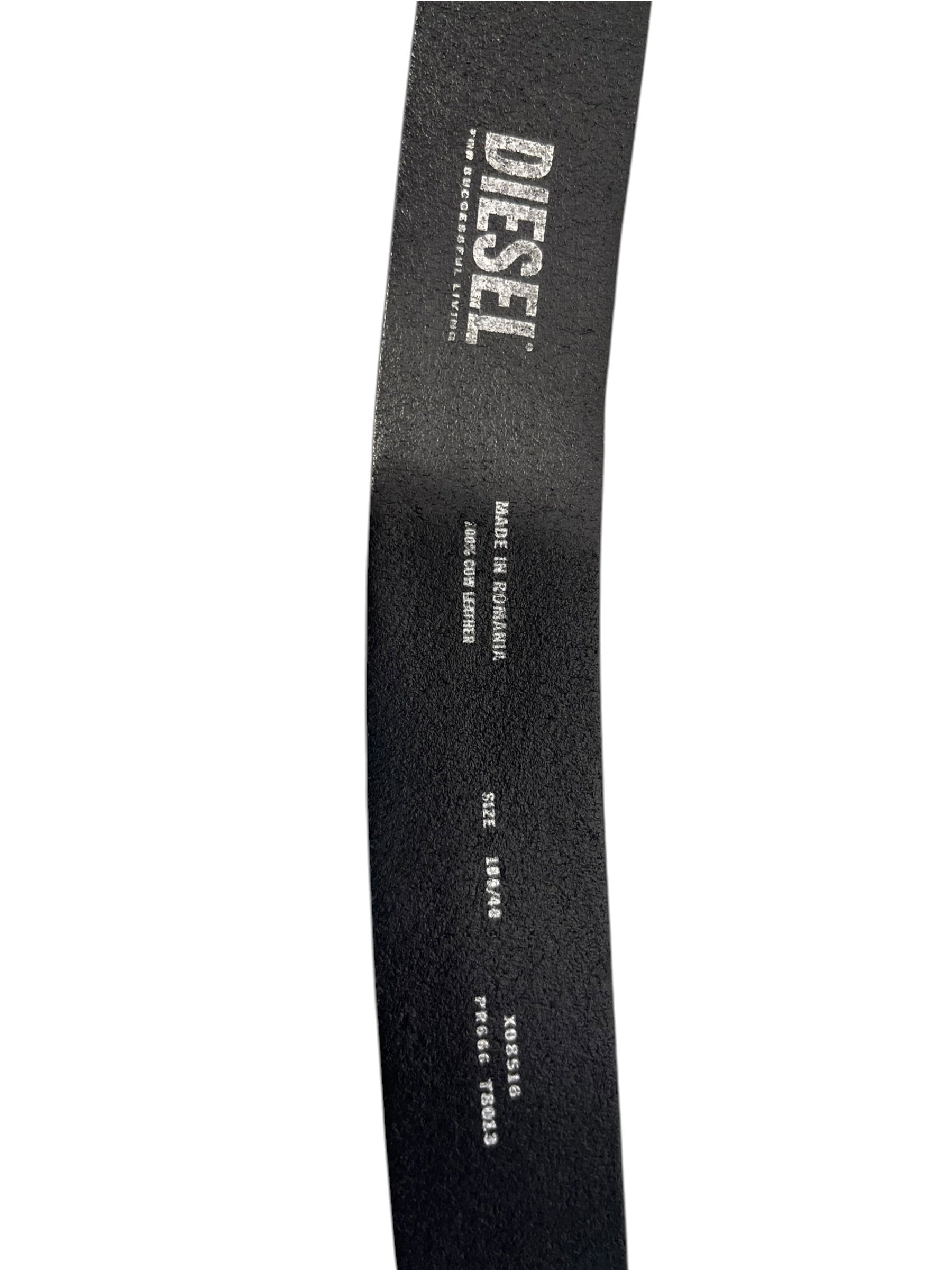 DIESEL/Belt/Leather/BLK/M's/SLVR oval 'D' buckle, B-1DR view 3