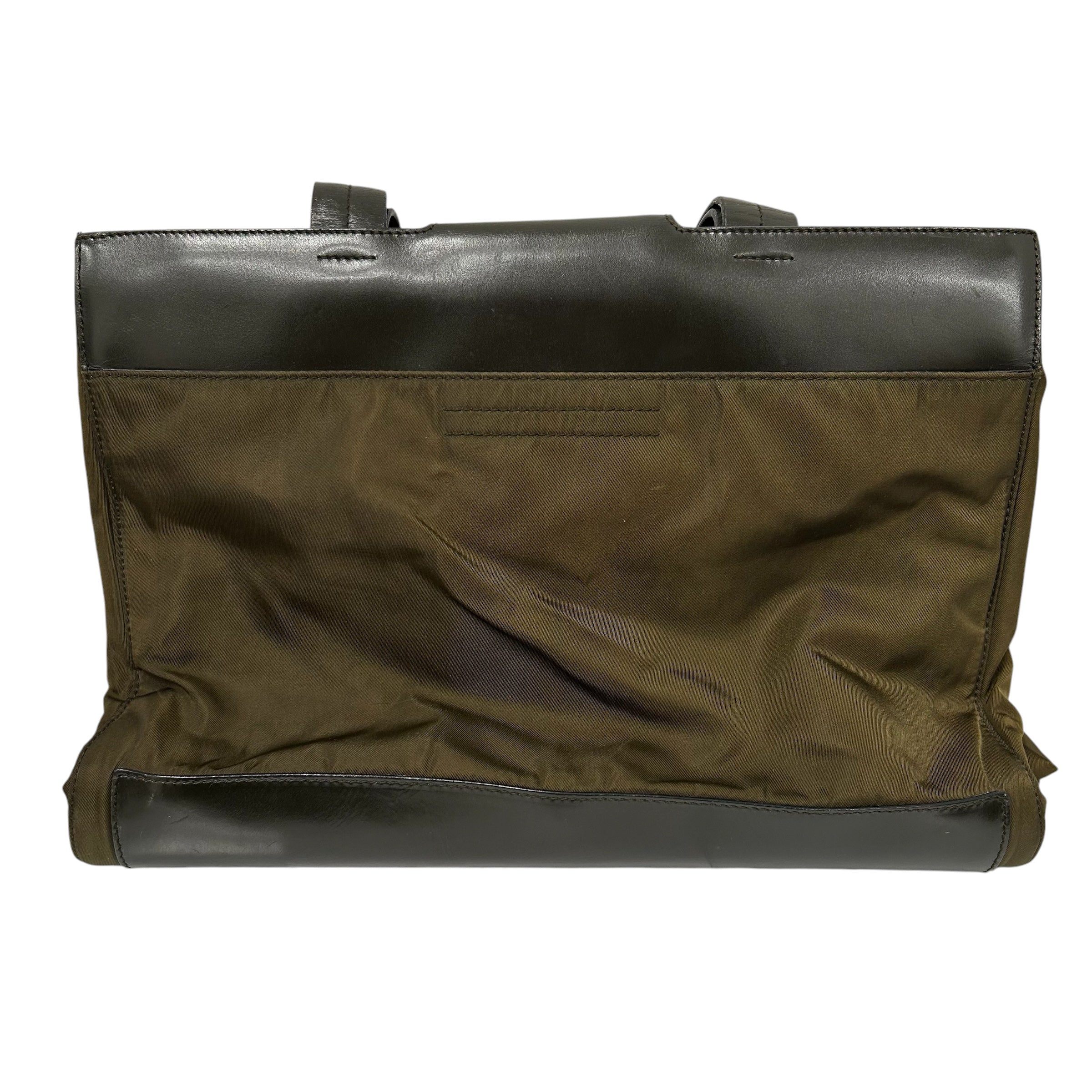 PRADA/Hand Bag/Nylon/KHK/Olive Nylon Bag view 2