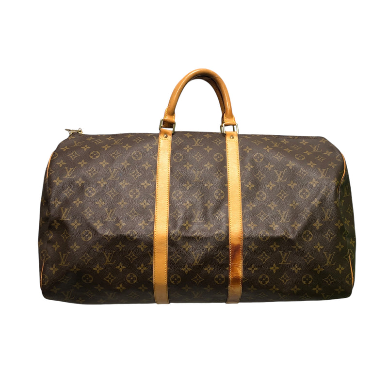 LOUIS VUITTON/Hand Bag/Monogram/Leather/BRW/keepall