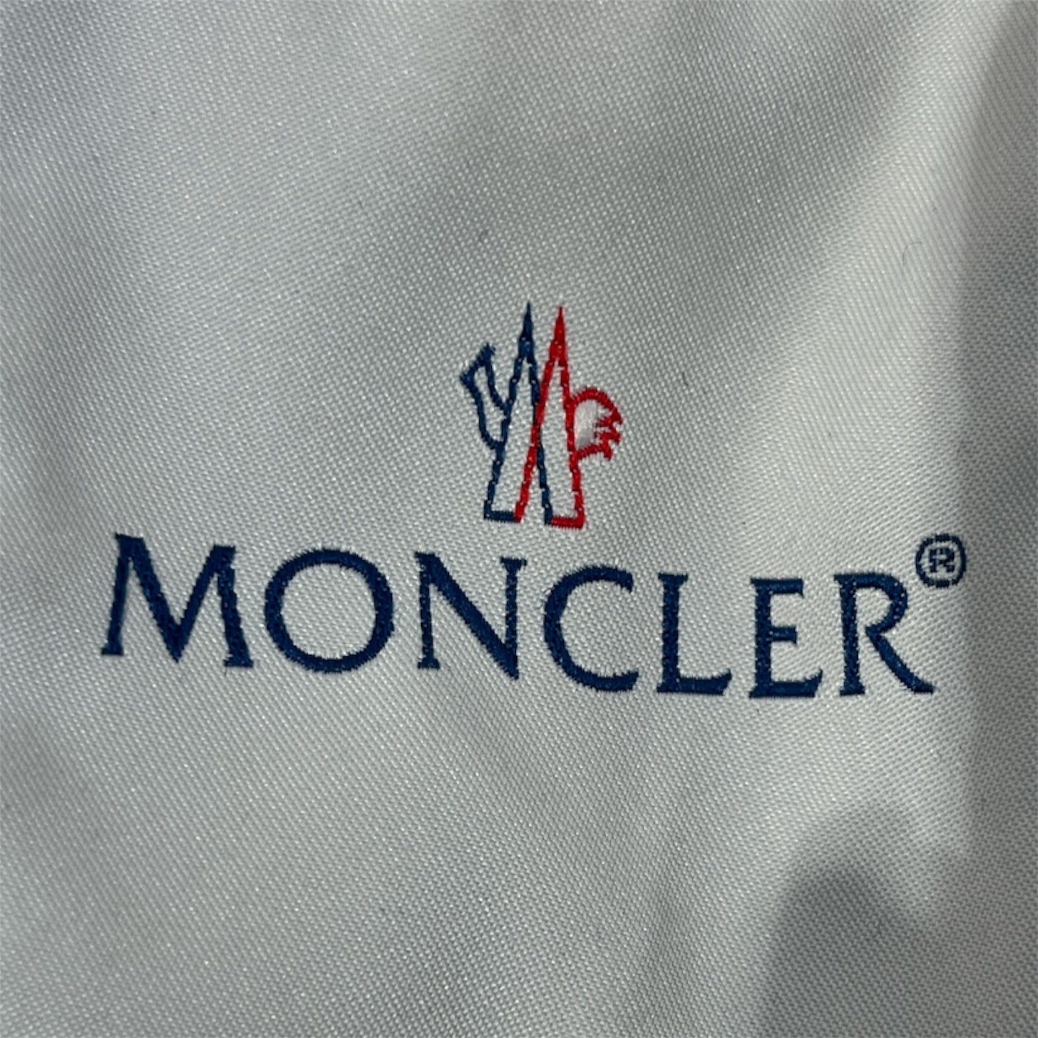 MONCLER/Coat/S/Polyester/WHT/LONG COAT THREAD DETAIL view 3