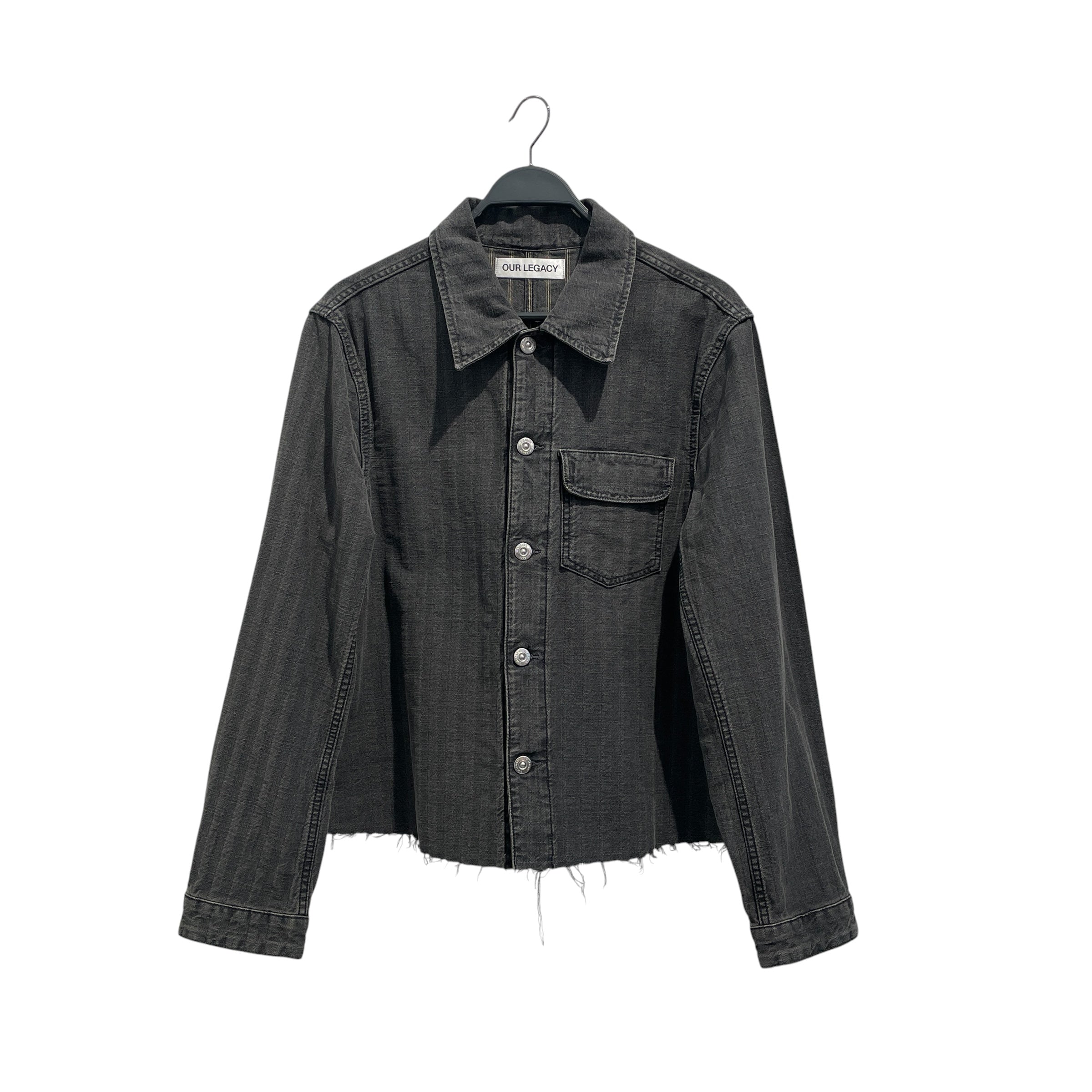 OUR LEGACY/Denim Jkt/46/Cotton/GRY/Stripe/Rebirth Cut Torino view 1