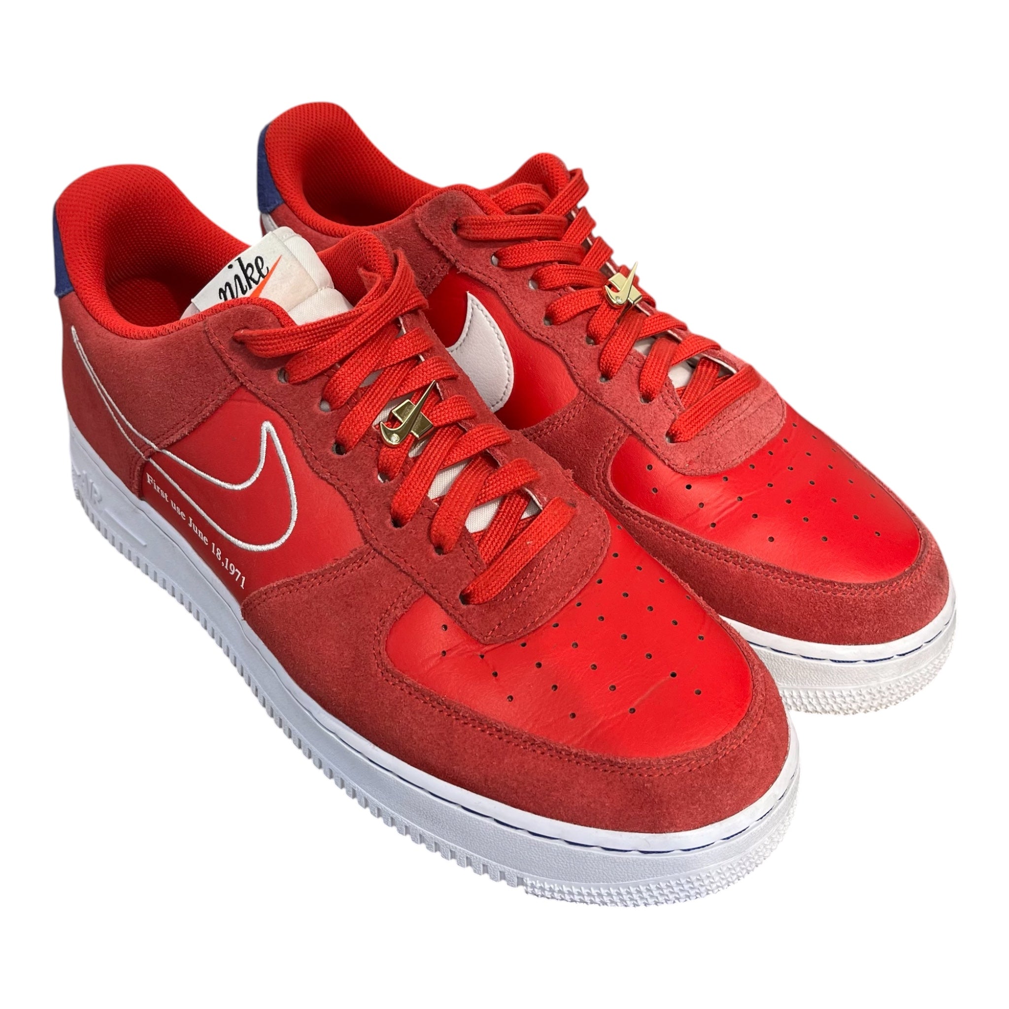 NIKE/Low-Sneakers/US 12/Suede/RED/LV8 FIRST USE view 1