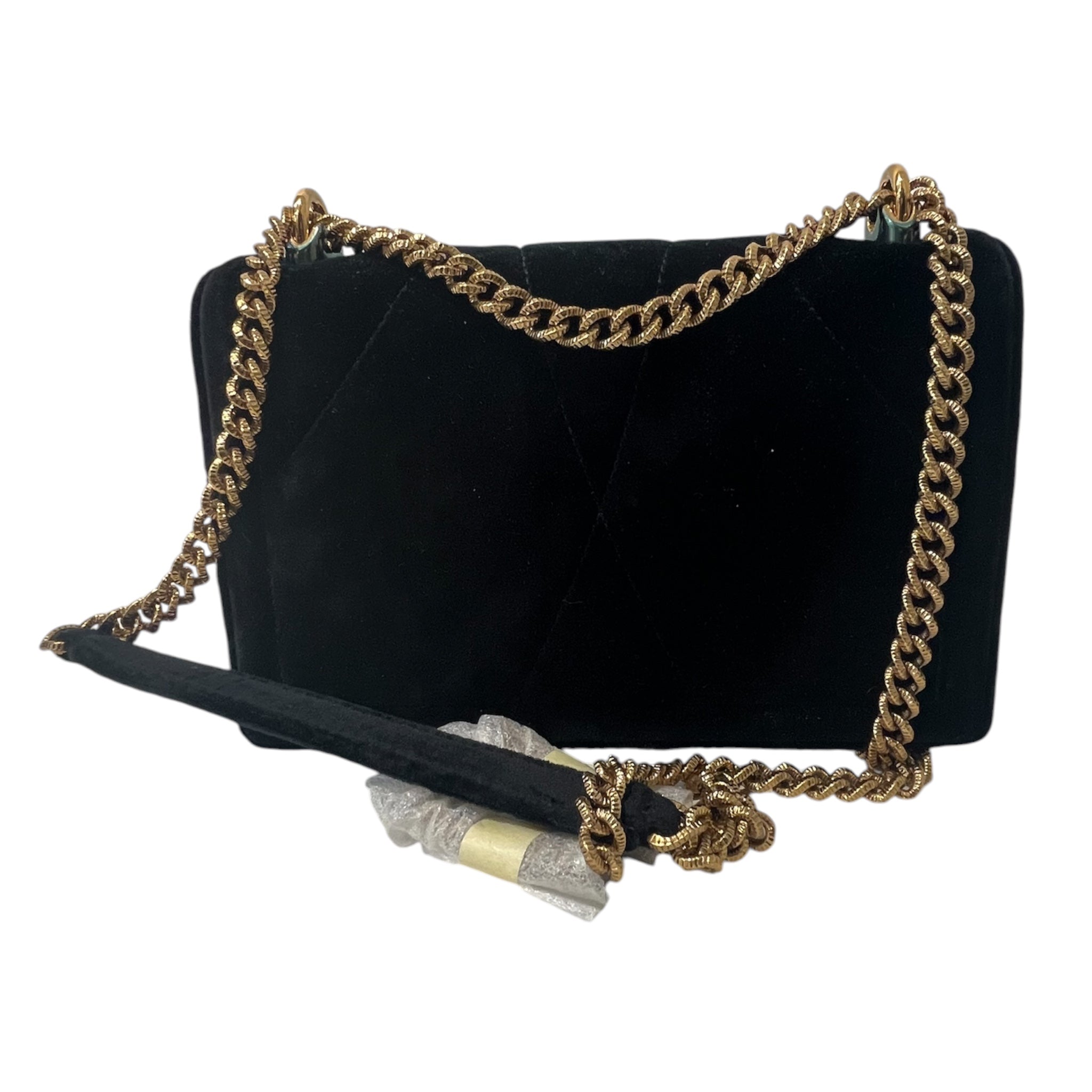 DOLCE&GABBANA/Cross Body Bag/BLK/devotion velvet crossbody view 4