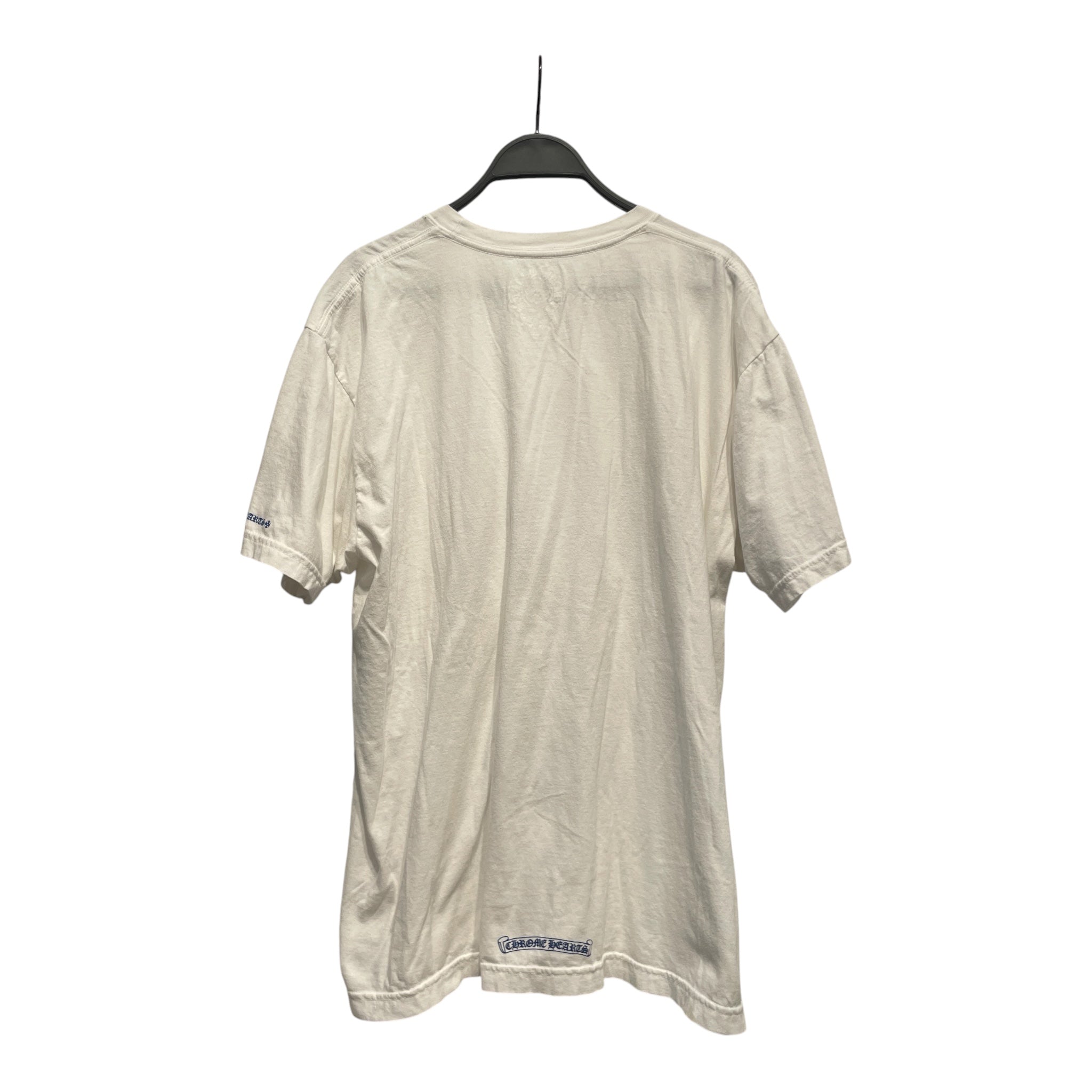 CHROME HEARTS/T-Shirt/XL/Cotton/WHT/High Neck/BLUE NECK view 2