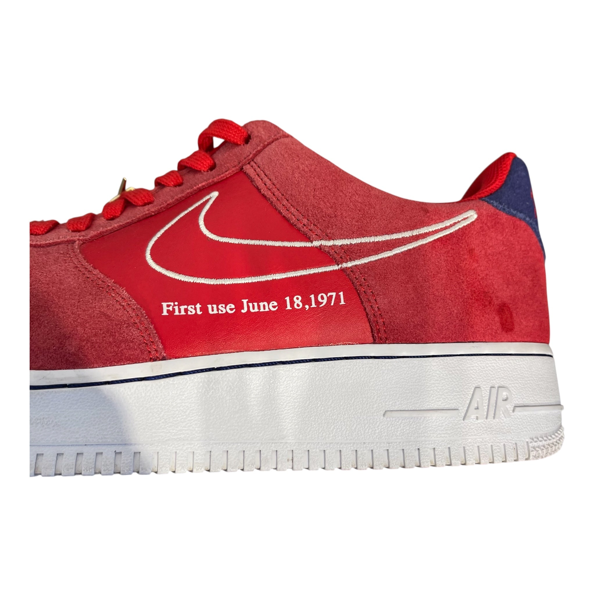 NIKE/Low-Sneakers/US 12/Suede/RED/LV8 FIRST USE view 4
