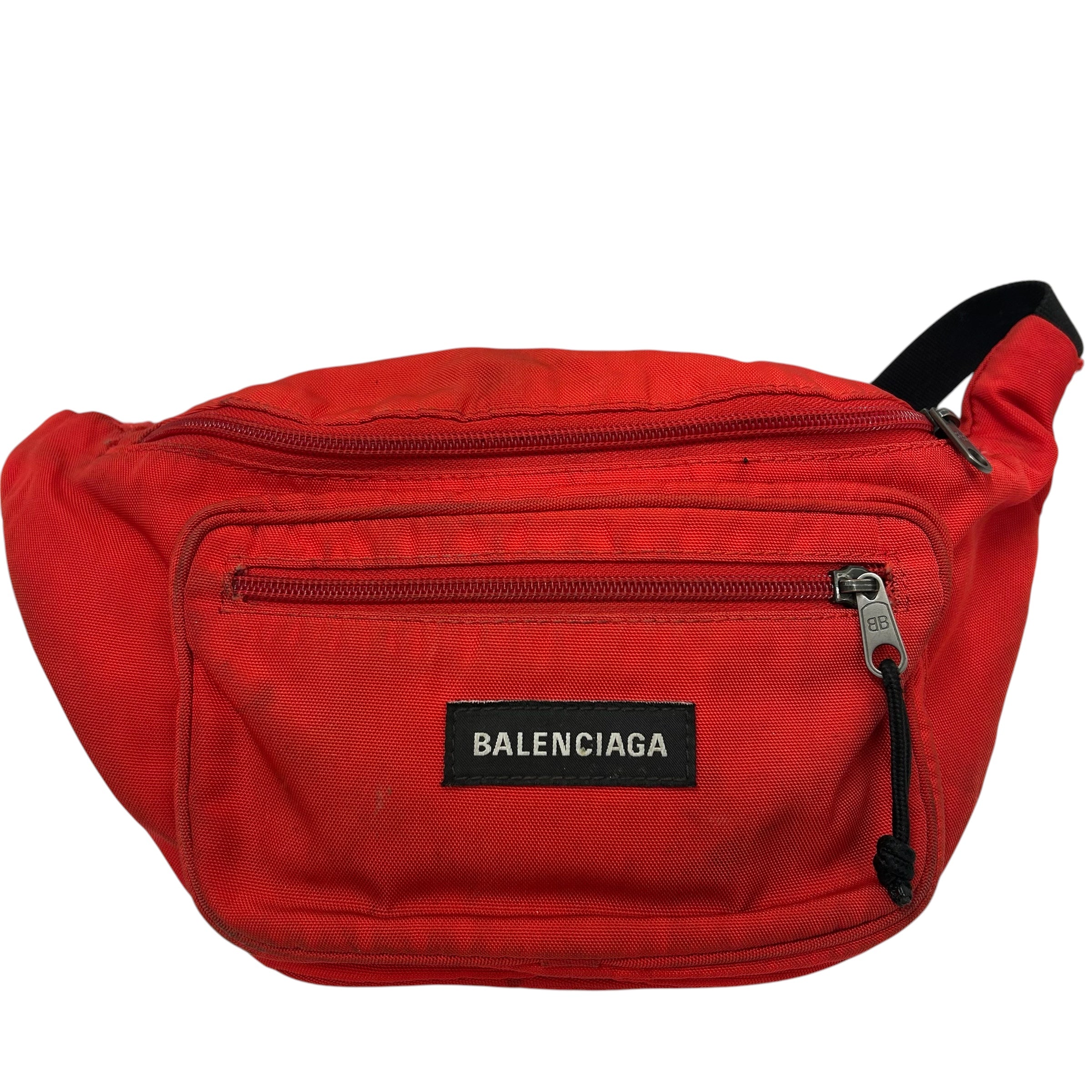 BALENCIAGA/Bag/Nylon/RED/belt bag logo view 1
