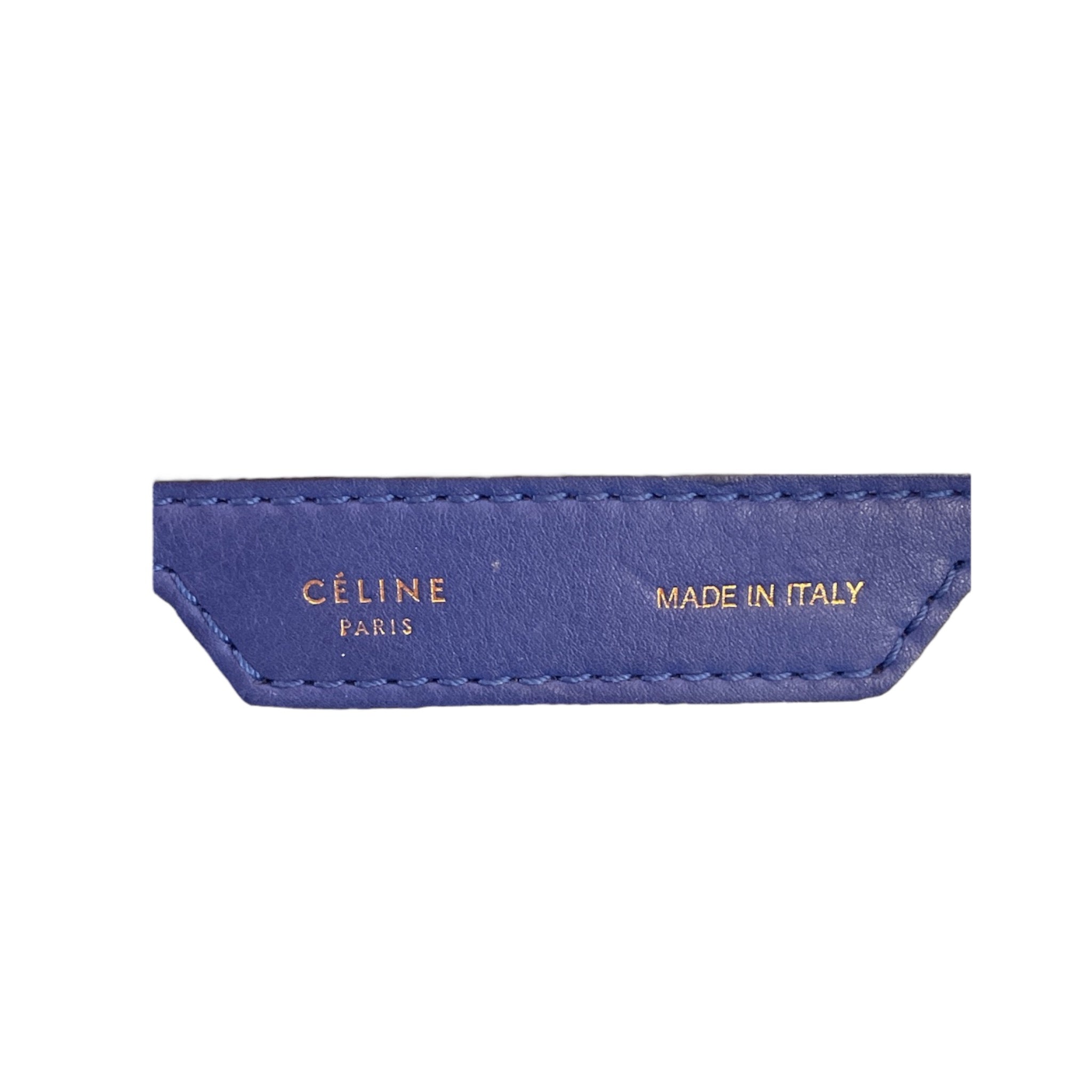 CELINE/Hand Bag/Leather/BLU/Celine deep blue bag view 3