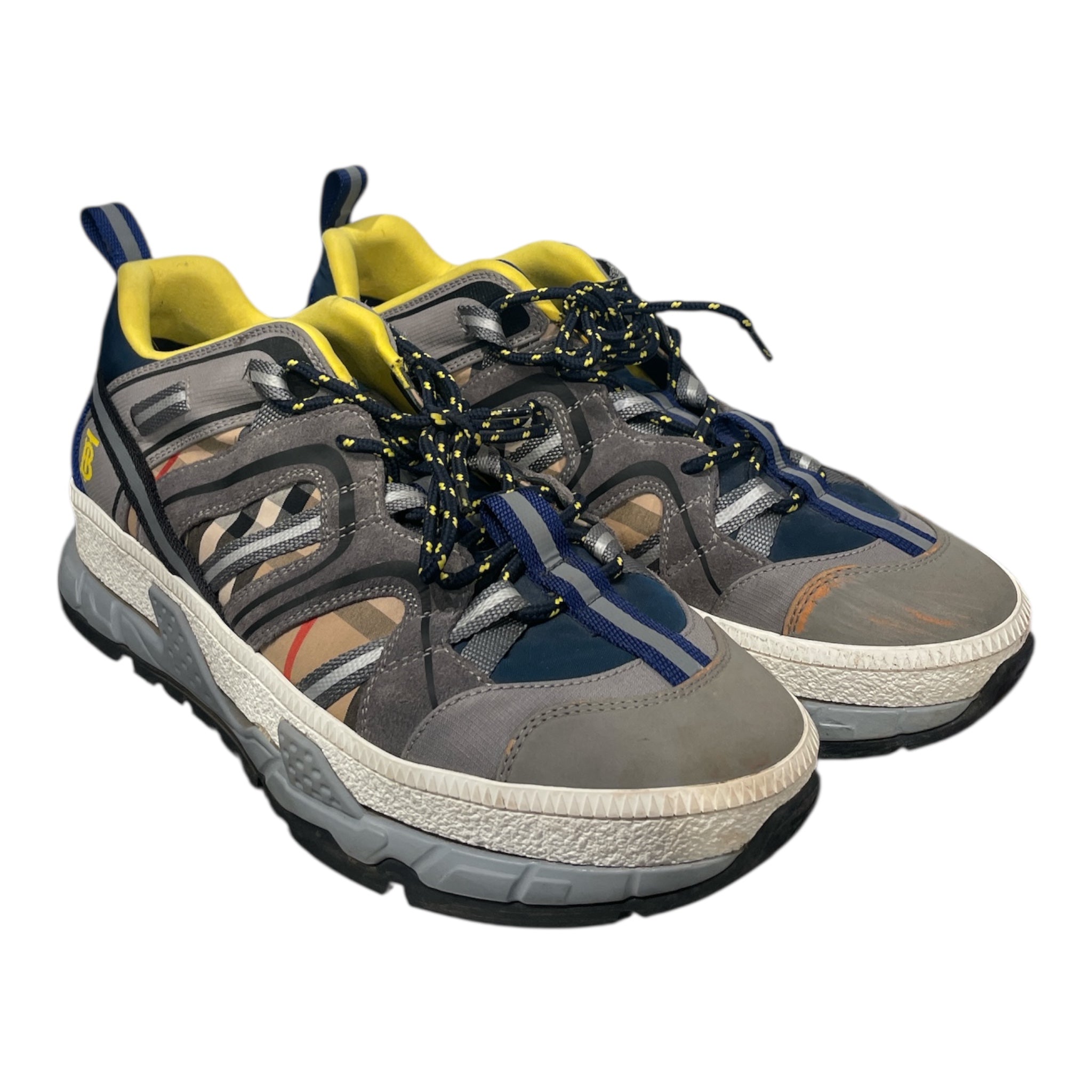 BURBERRY/Low-Sneakers/EU 42/Plaid/Cotton/GRY/Union Sneakers view 1