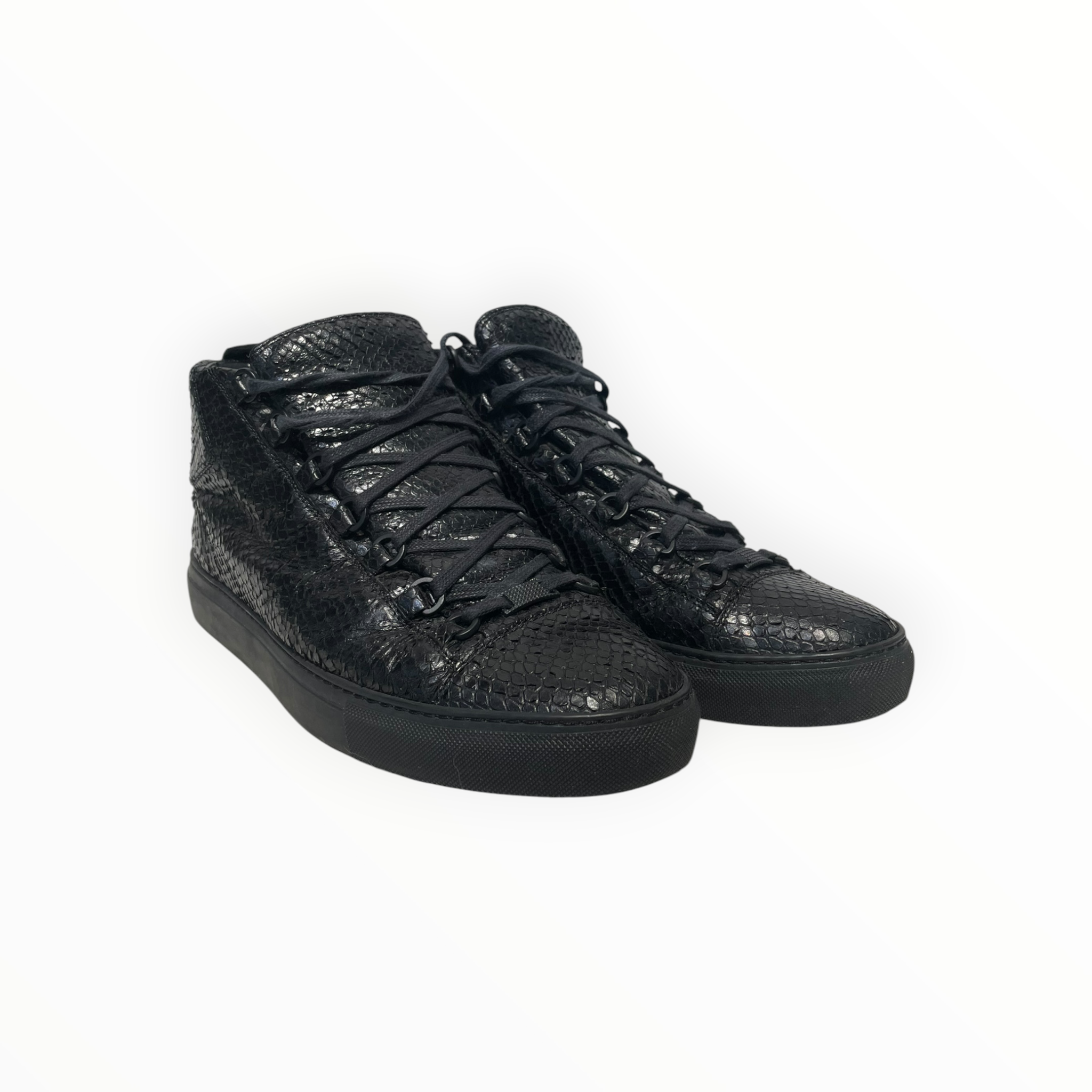 BALENCIAGA/Hi-Sneakers/EU 44/Leather/BLK/ARENA HIGH TOP PYTHON view 1
