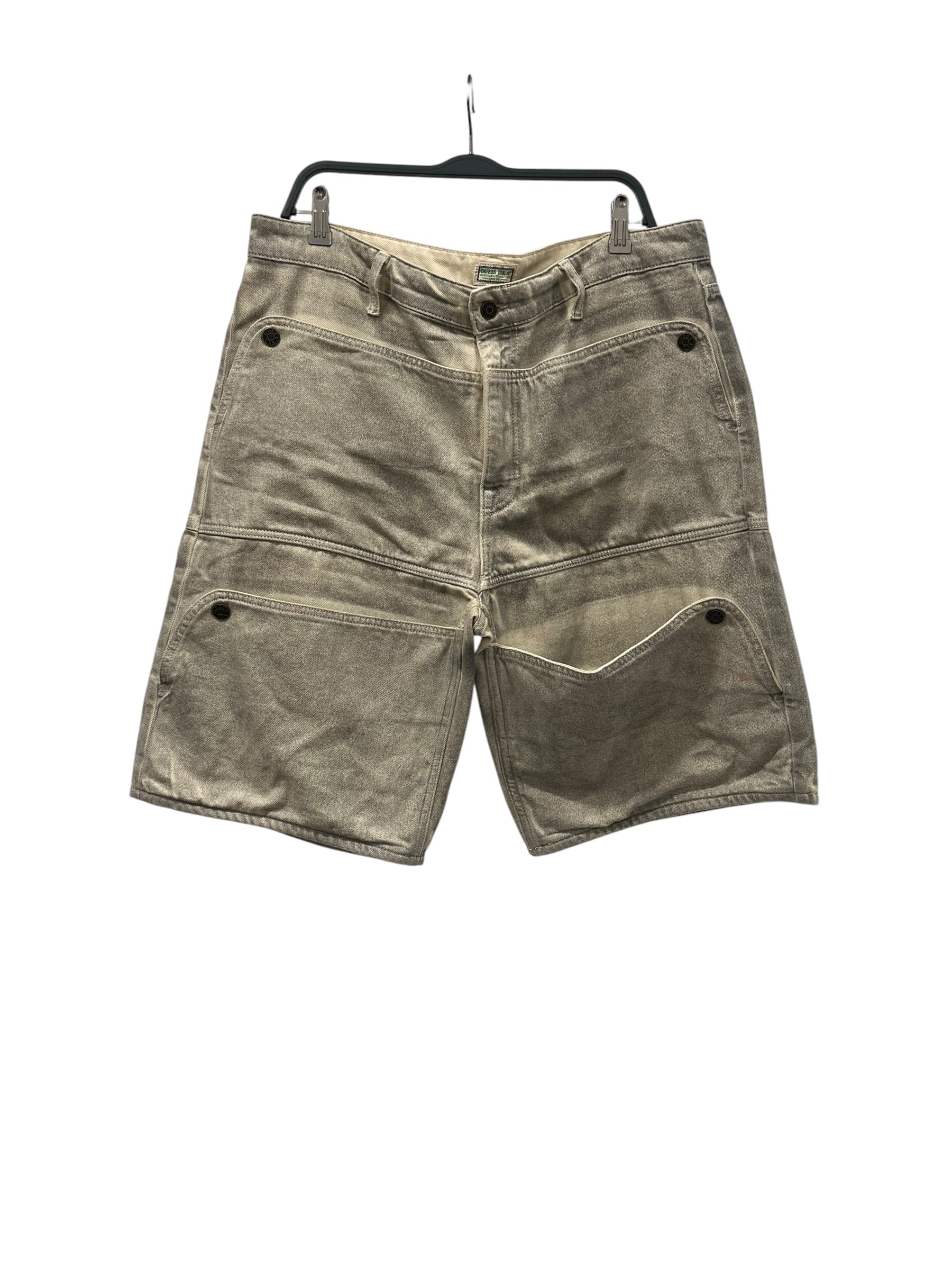GUESS/Shorts/36/Denim/GRY/UTILITY SHORTS W BUTTON FLAPS view 1