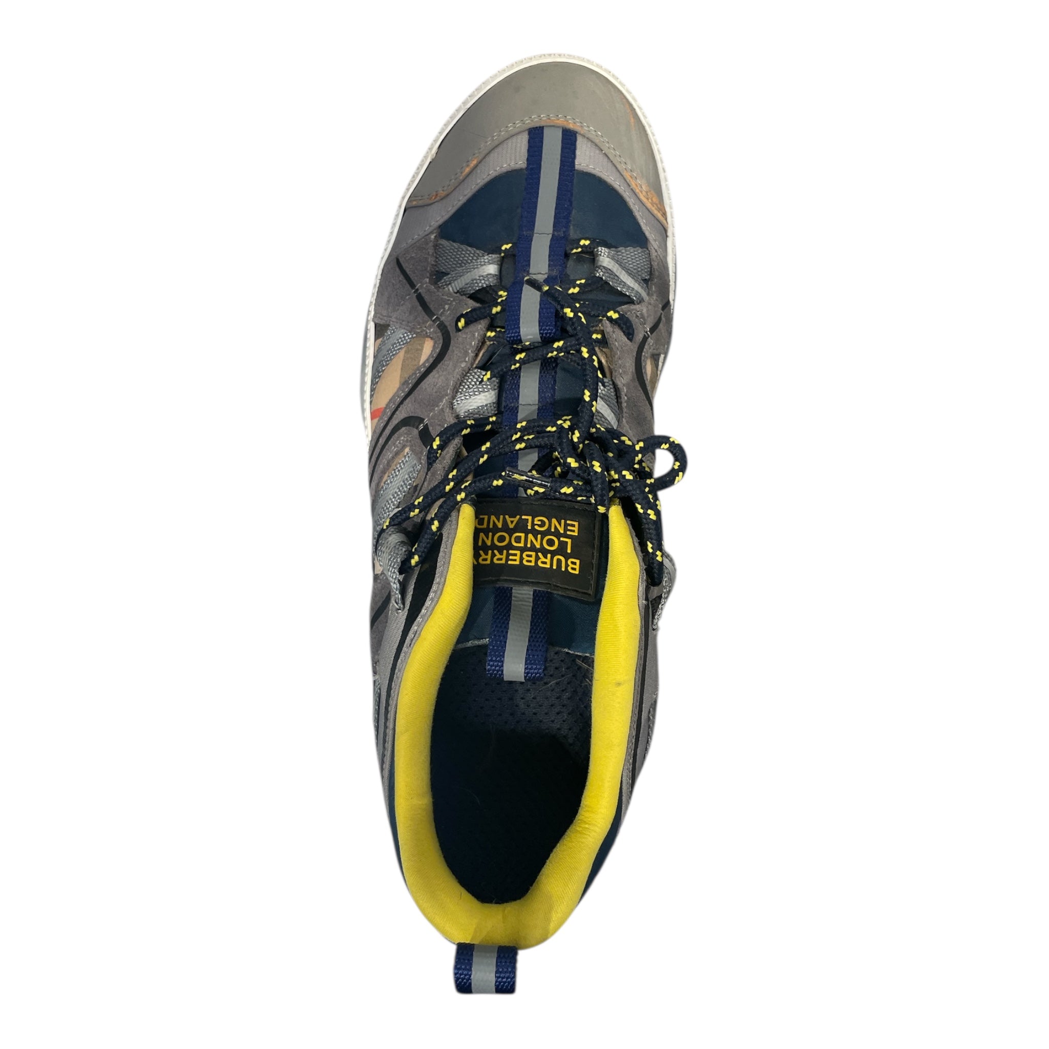 BURBERRY/Low-Sneakers/EU 42/Plaid/Cotton/GRY/Union Sneakers view 3