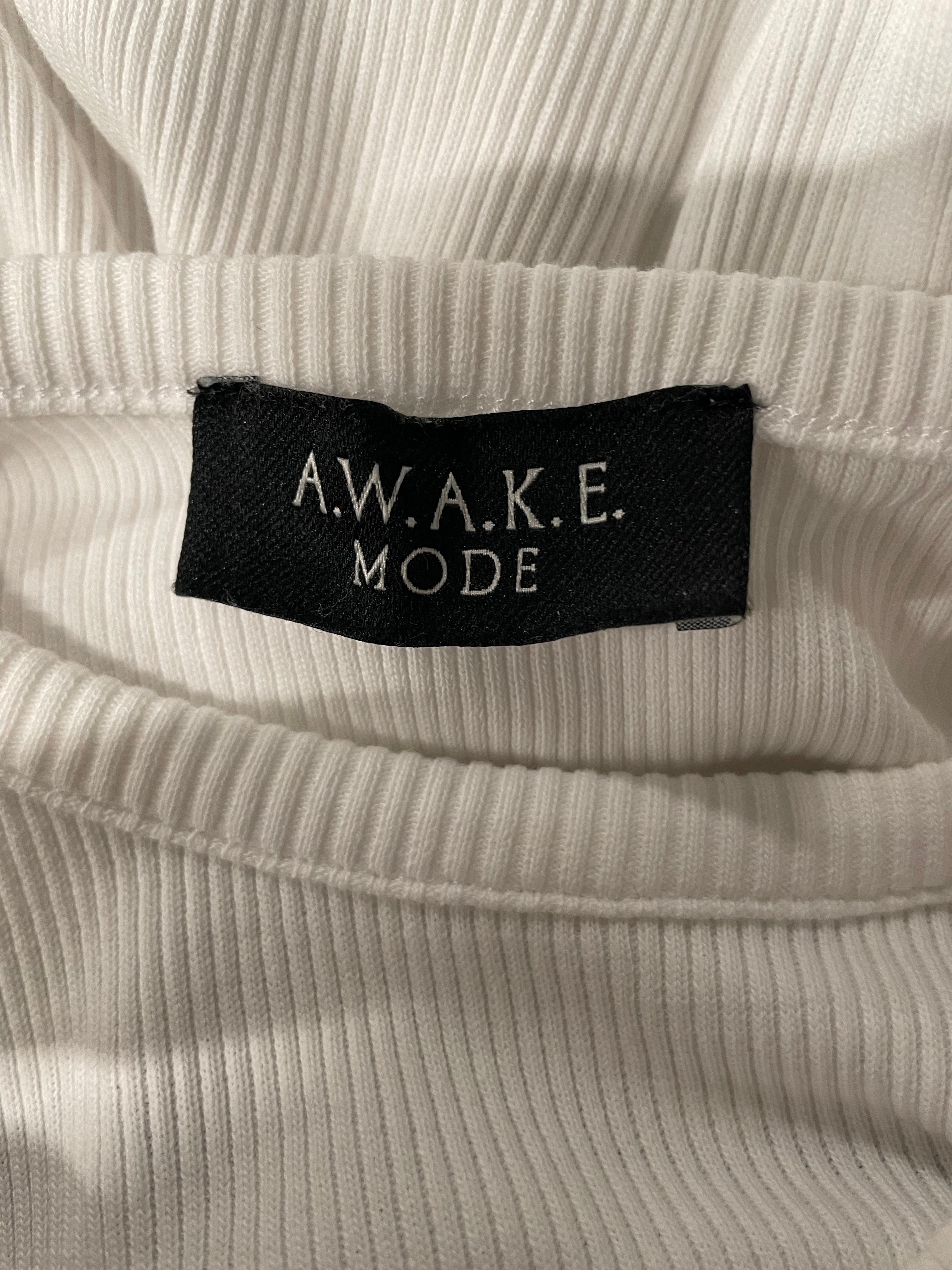 AWAKEMODE/LS T-Shirt/XS/Cotton/WHT/DOUBLE TOP view 3